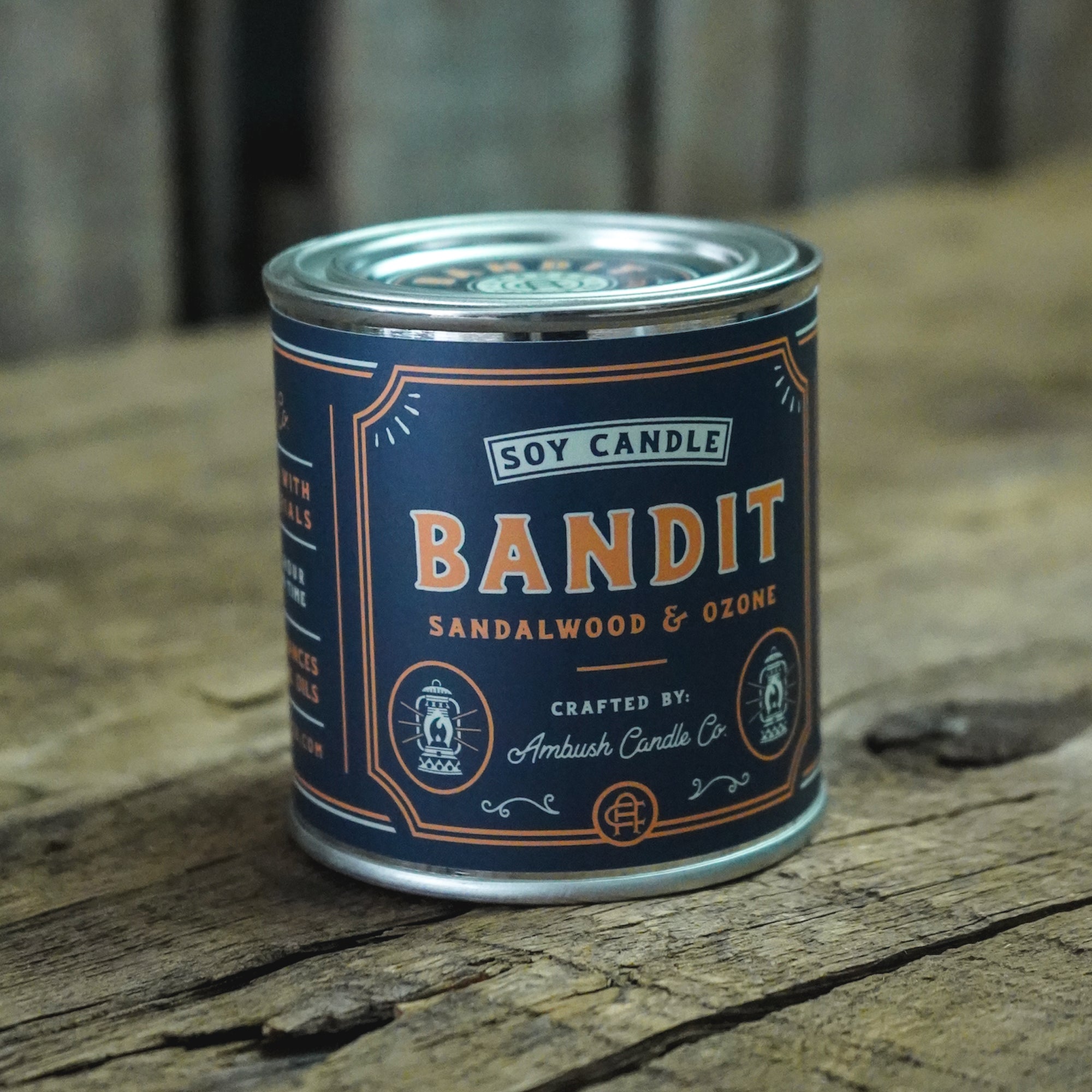 Ambush Candle Co. 8oz 'Bandit' Soy Candle - Sandalwood / Ozone