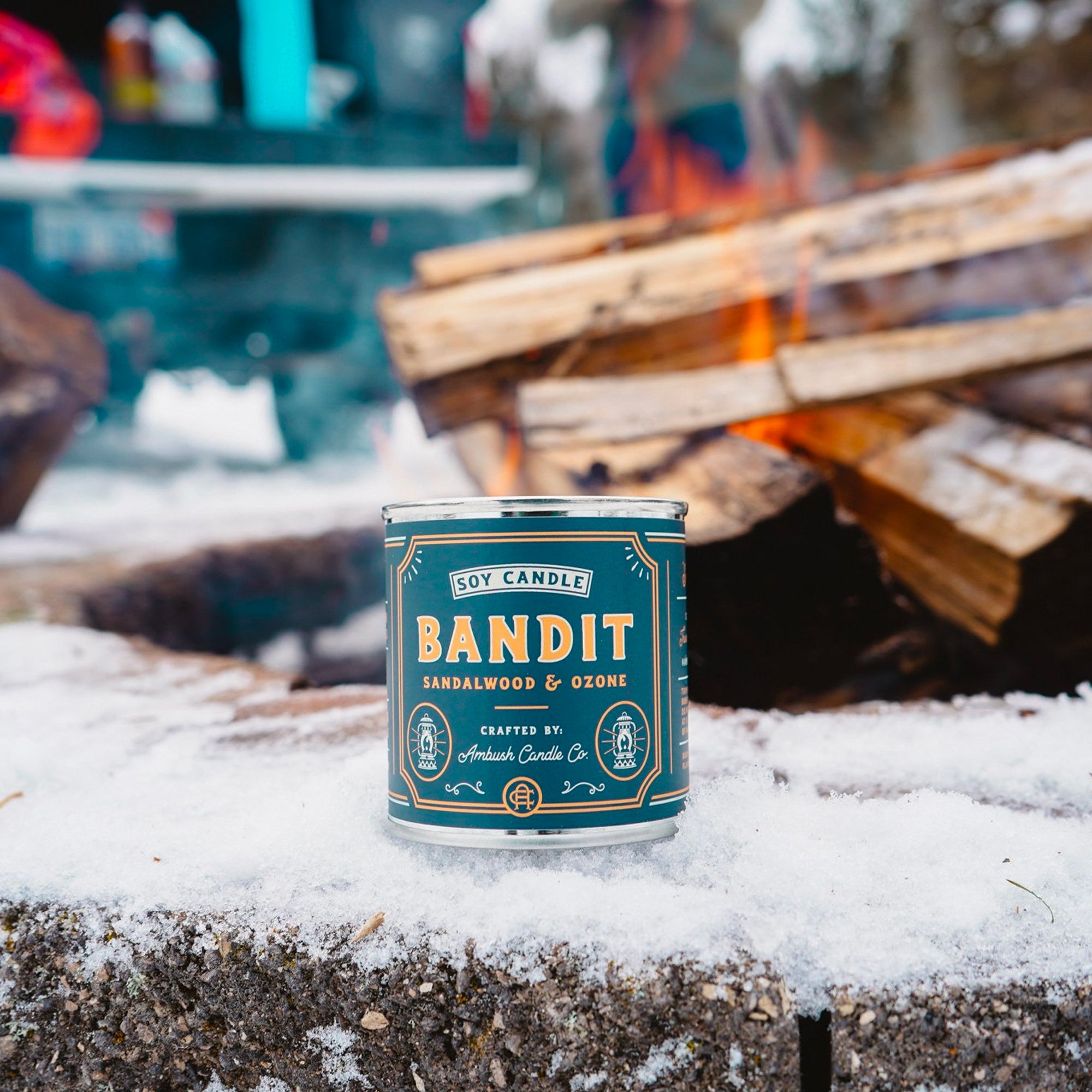 Sandalwood and Ozone, 45+ Hours burn time Ambush Candle Co. 