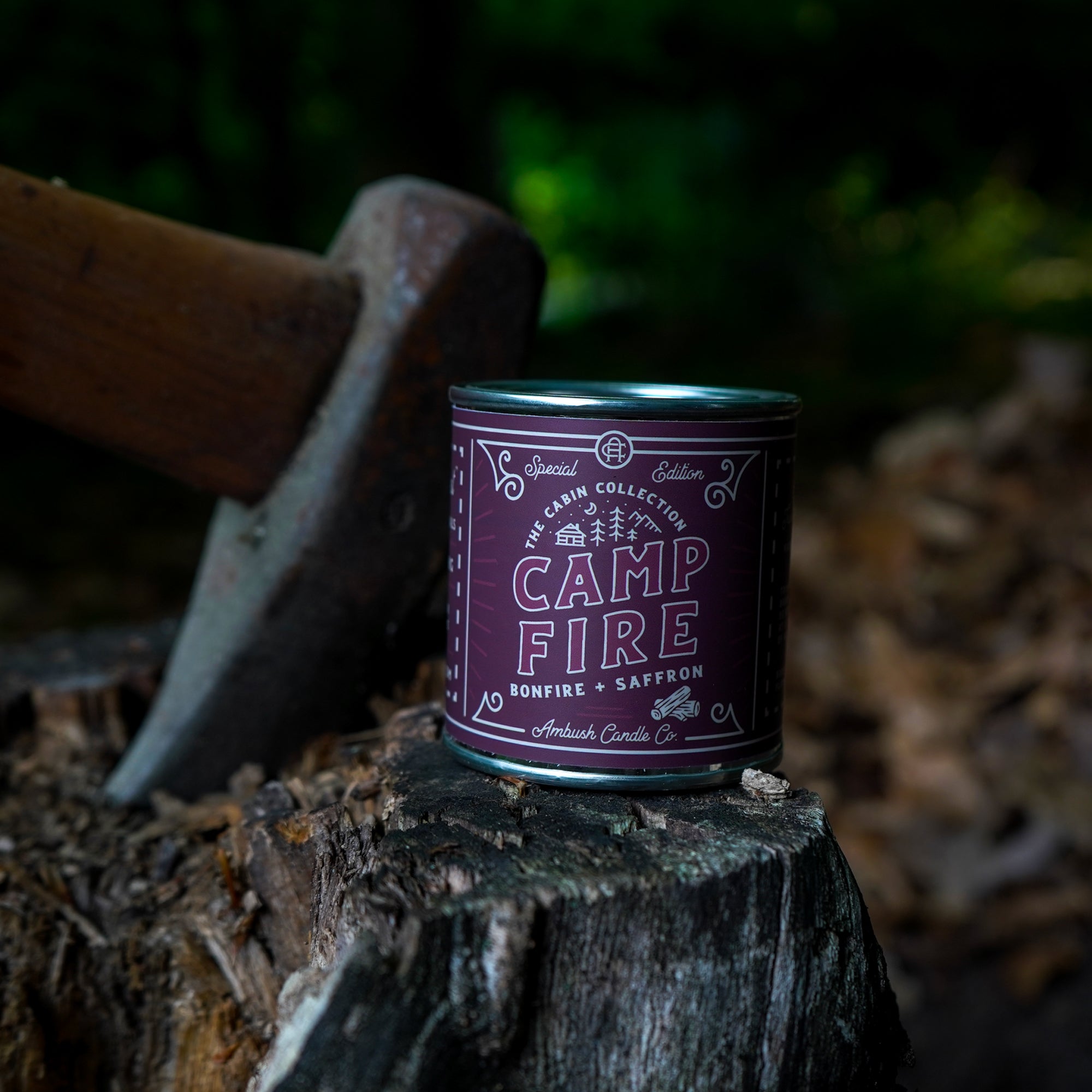 Ambush Candle Co. 8oz 'Campfire' Soy Candle - Bonfire / Saffron