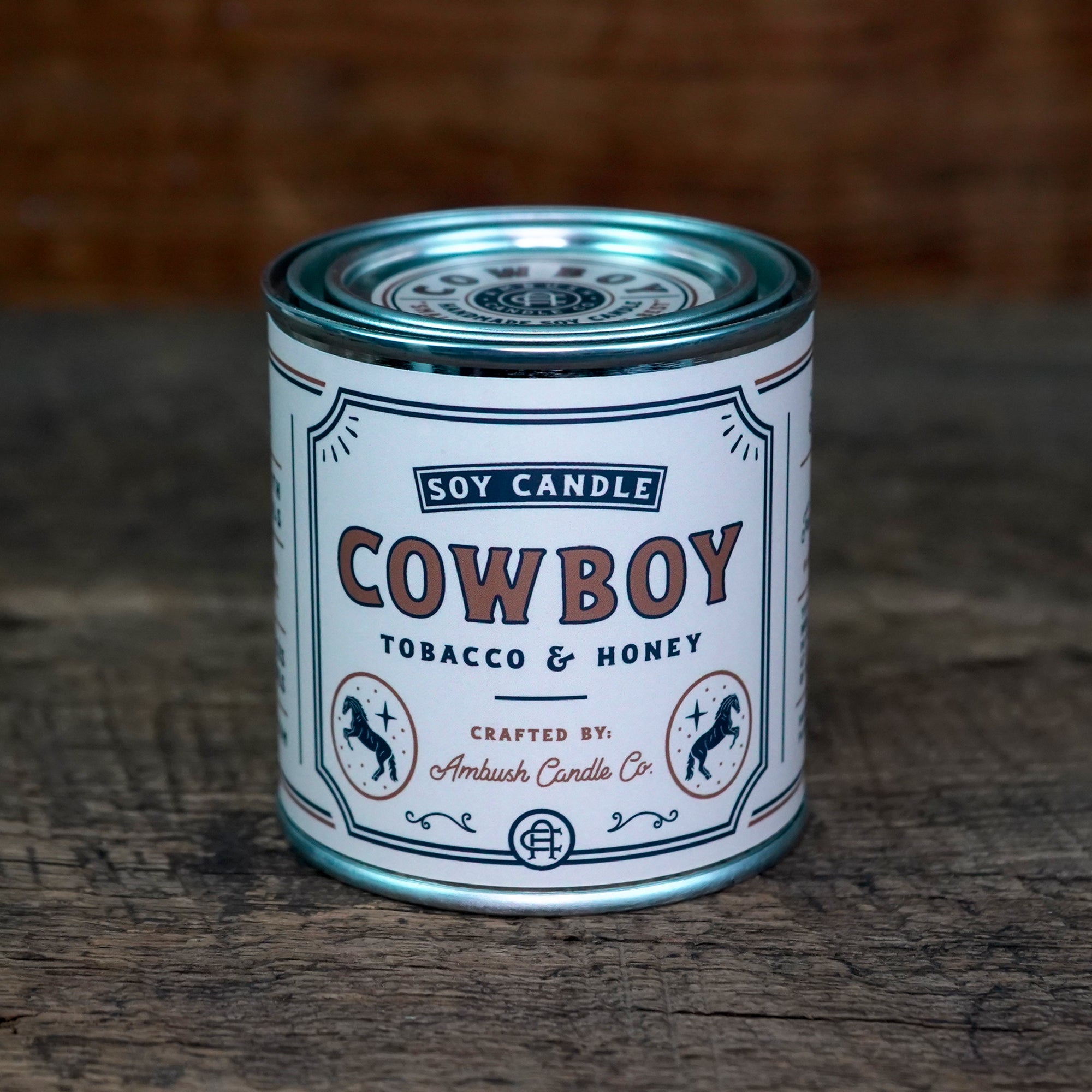 Ambush Candle Co. 8oz 'Cowboy' Soy Candle - Tobacco / Honey