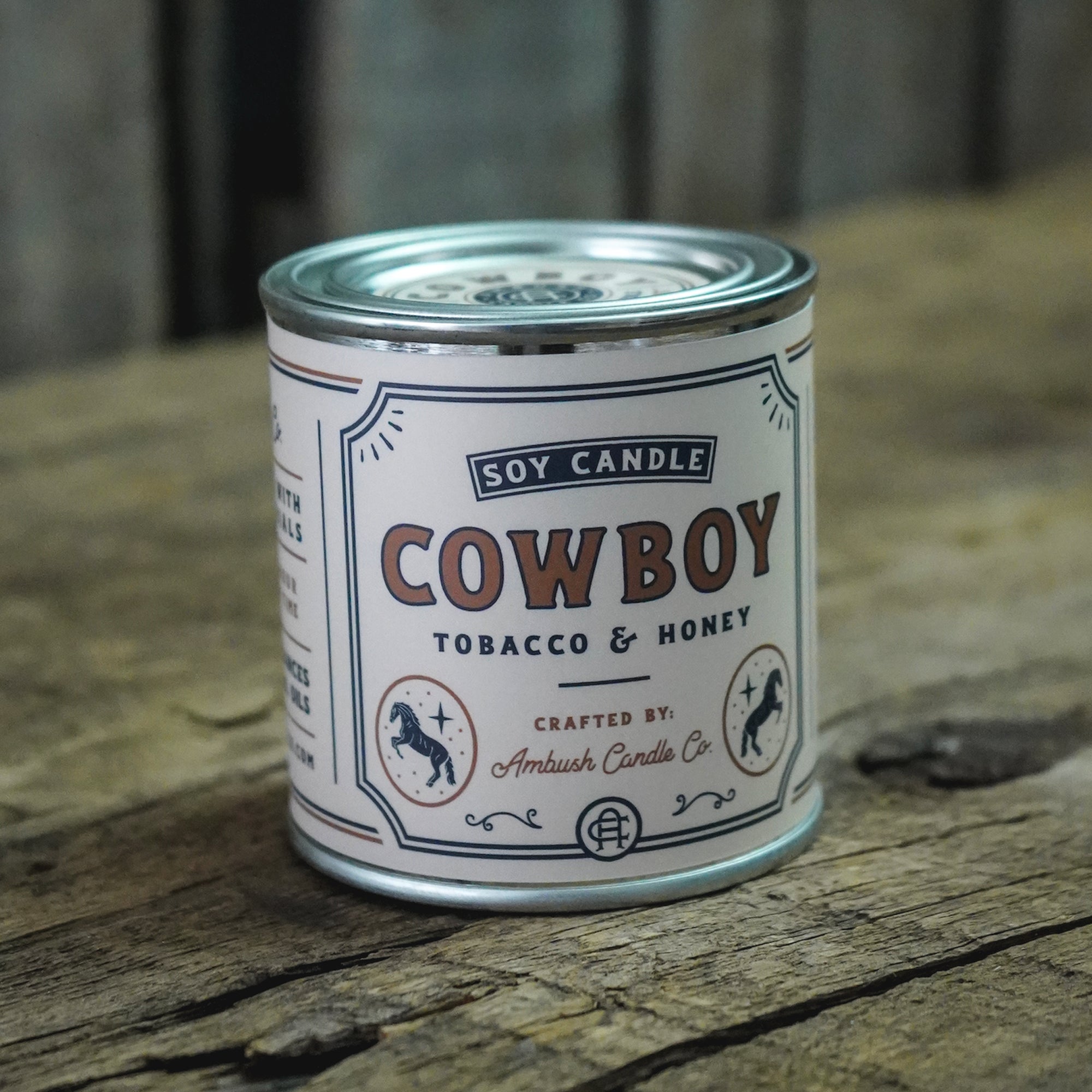 Ambush Candle Co. 8oz 'Cowboy' Soy Candle - Tobacco / Honey