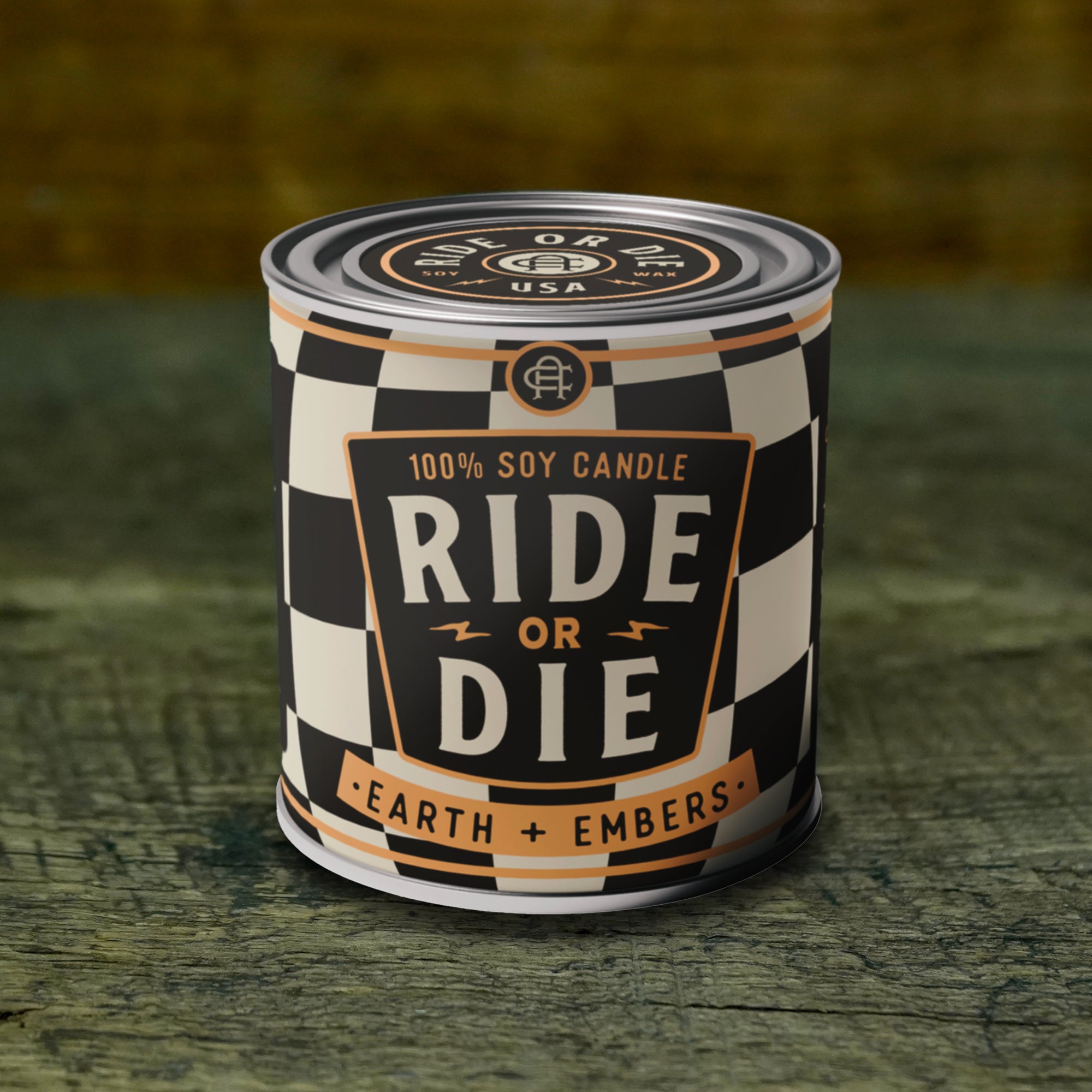 Ambush Candle Co. 8oz 'Ride or Die' Soy Candle - Earth / Embers