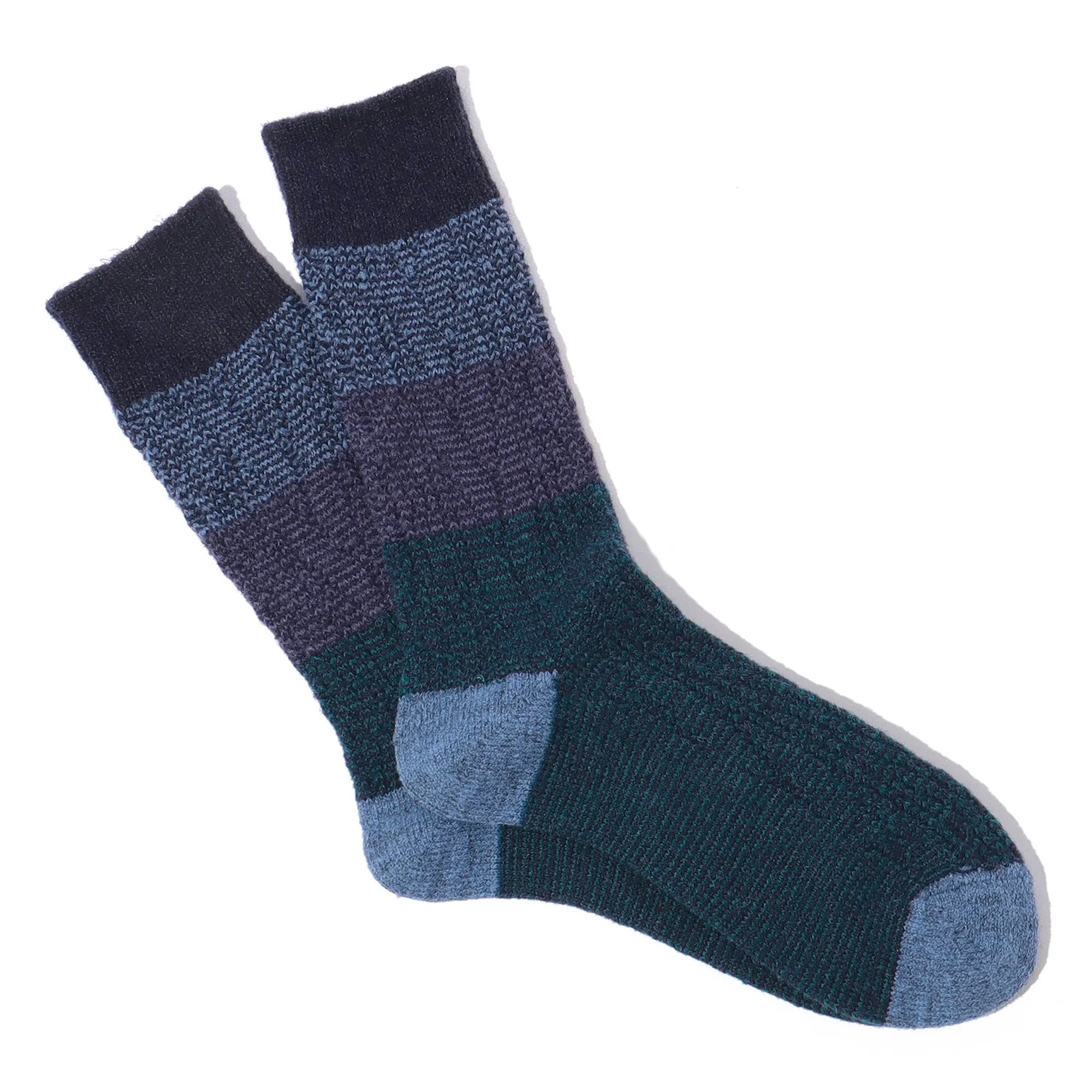Anonymous Ism Gradation Cable Crew Socks - Navy