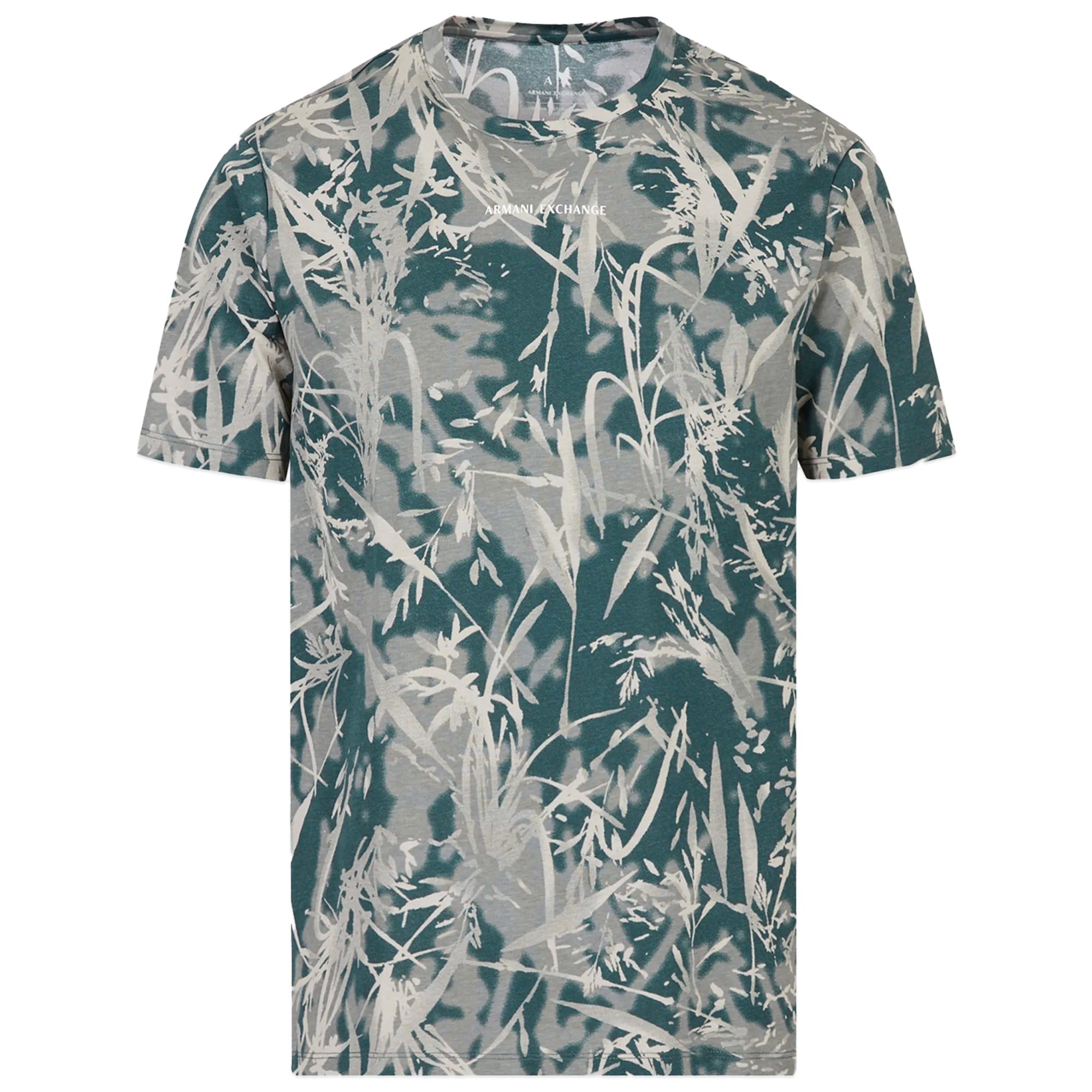 Armani Exchange 3RZTHU AOP T-Shirt - Green Gables Field Print
