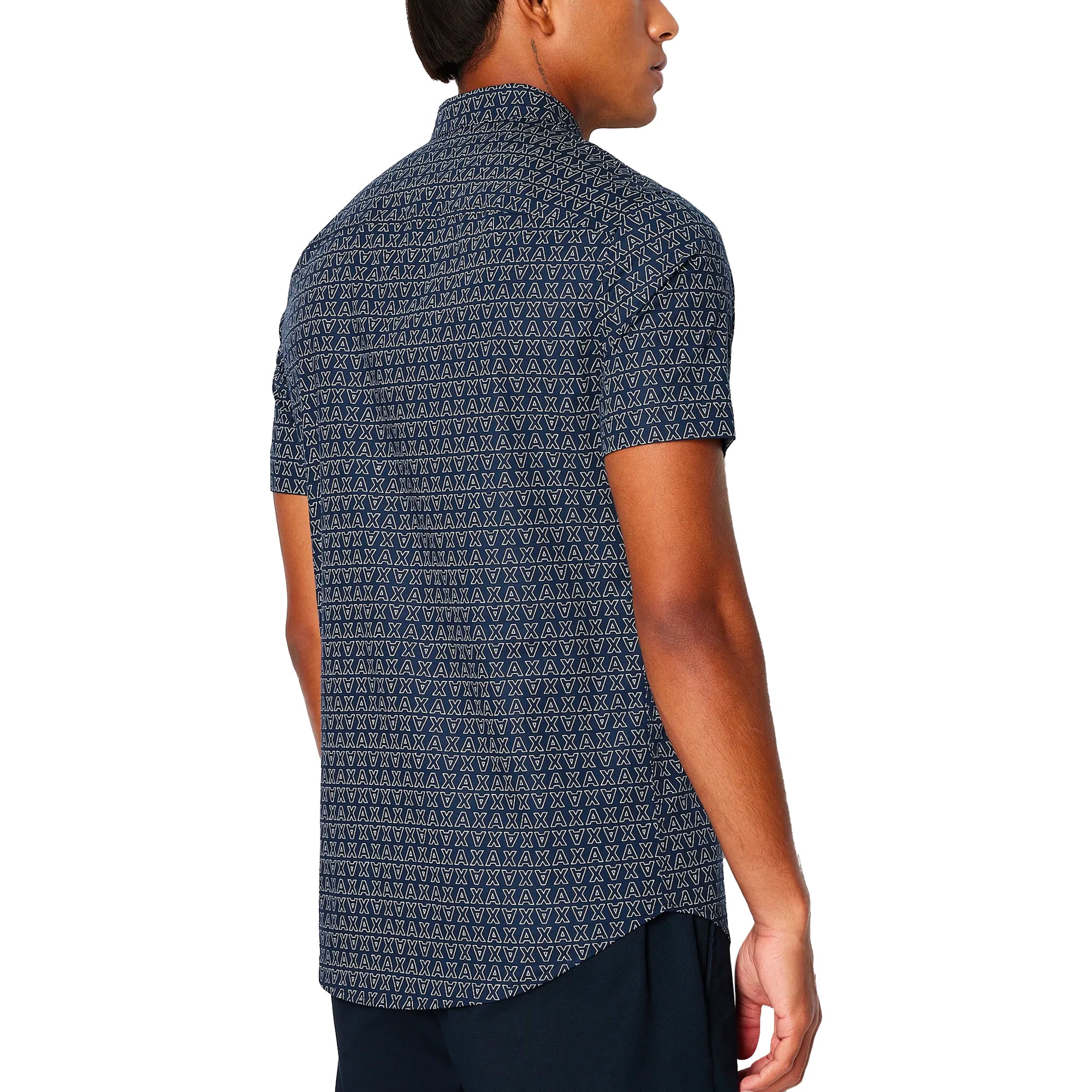 Armani Exchange 6RZC04 AX Print SS Shirt - Navy