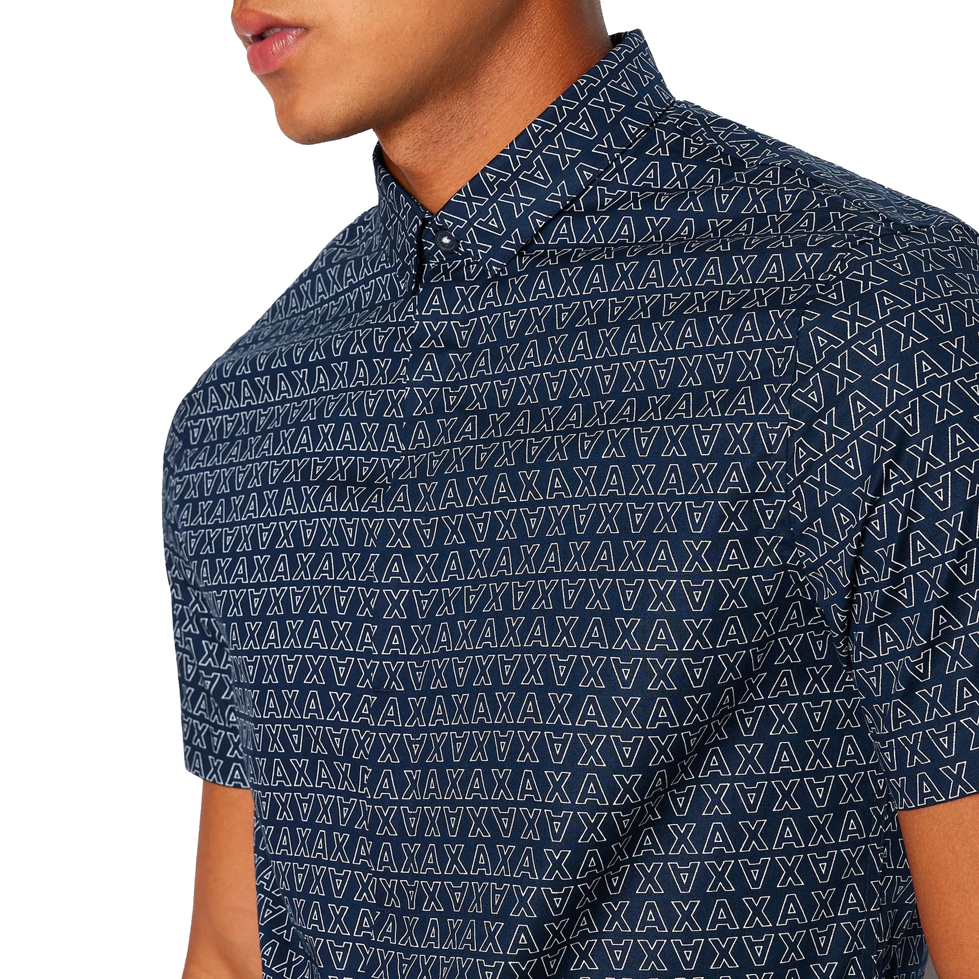 Armani Exchange 6RZC04 AX Print SS Shirt - Navy