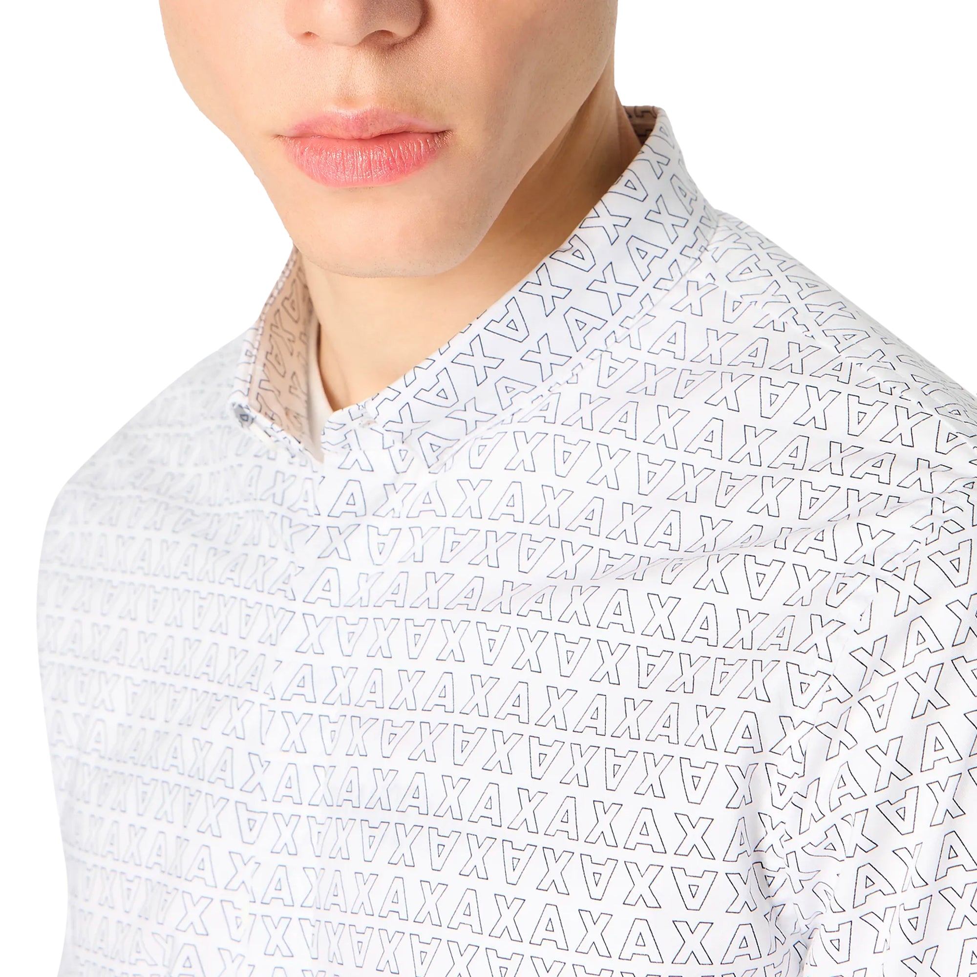 Armani Exchange 6RZC04 AX Print SS Shirt - White