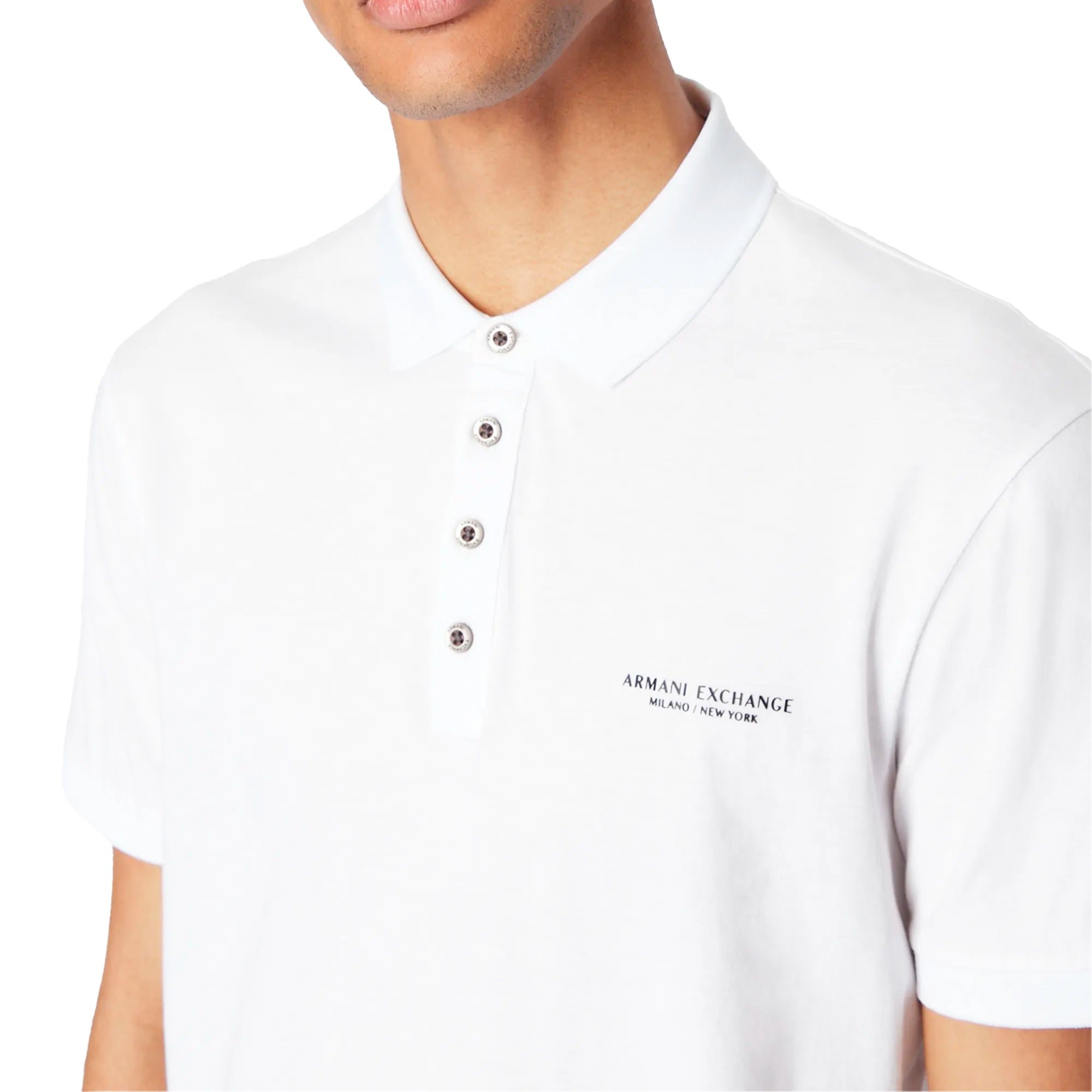 Armani Exchange 8NZF80 Logo Polo - White