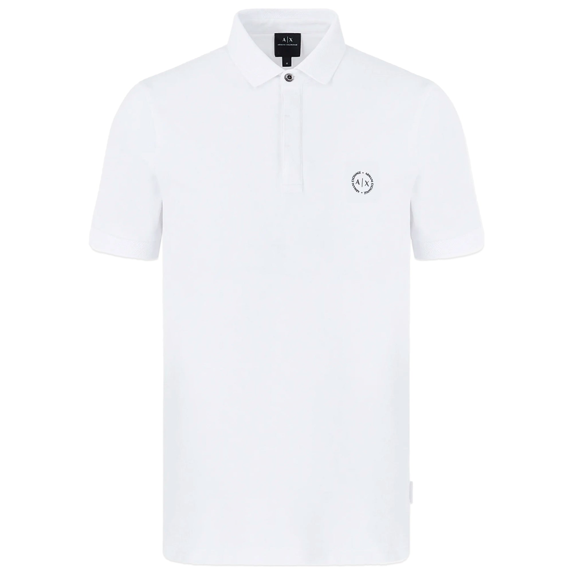 Armani Exchange 8NZF91 Textured Collar Polo - White