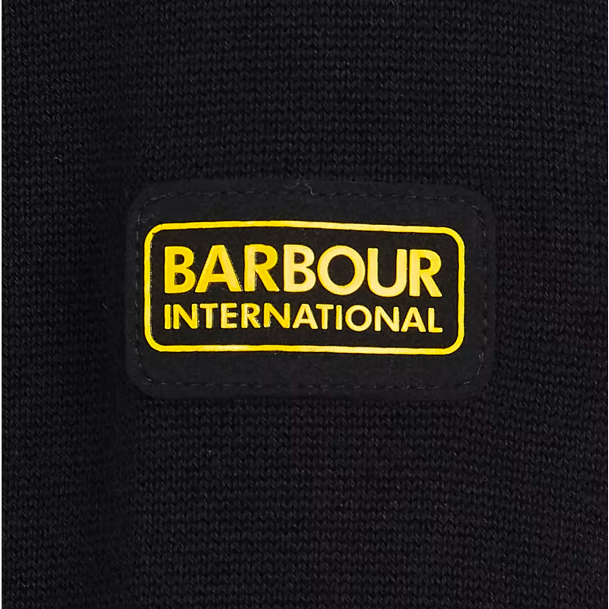 Barbour International Cotton Half Zip Knit - Black