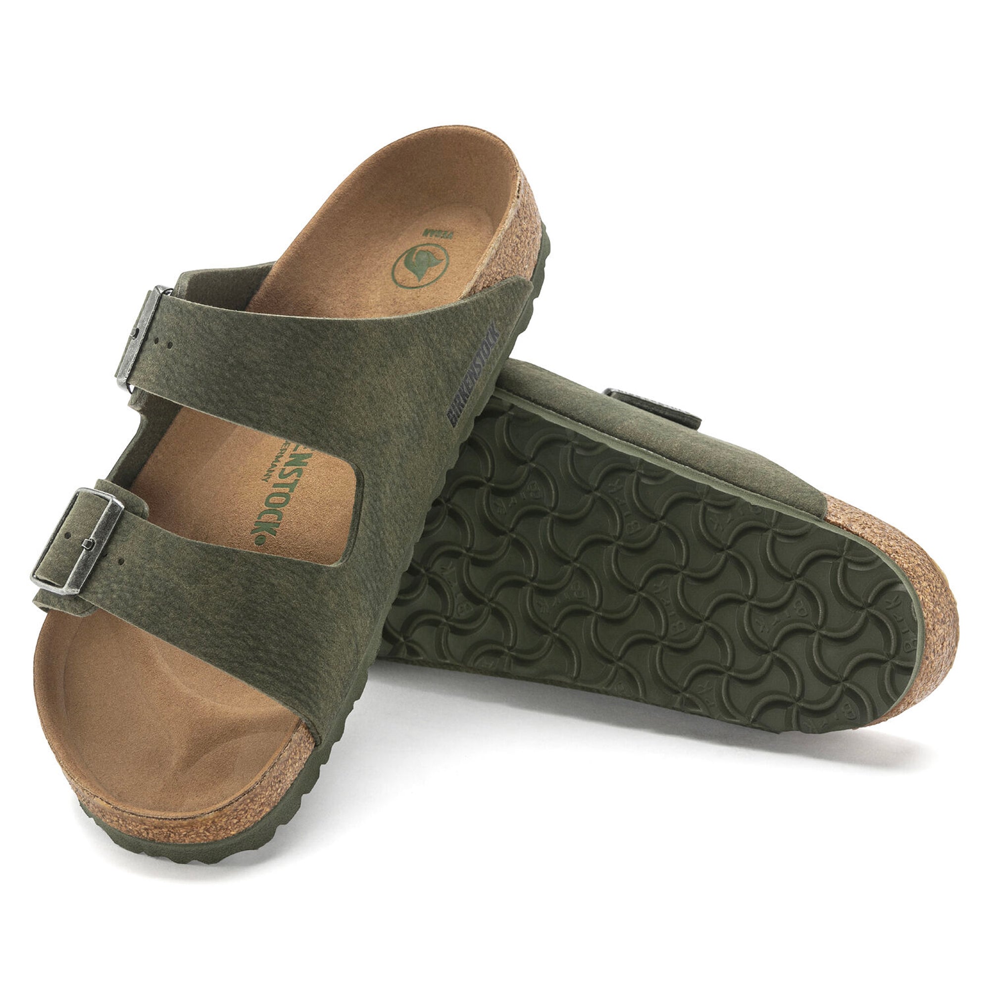 Birkenstock Arizona Vegan Micro Fibre Sandals - Desert Dust Thyme