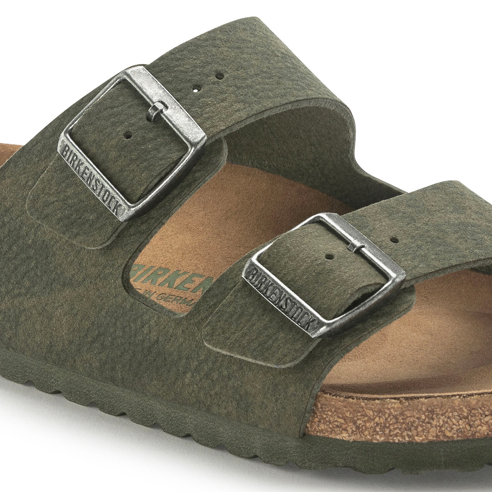 Birkenstock Arizona Vegan Micro Fibre Sandals - Desert Dust Thyme