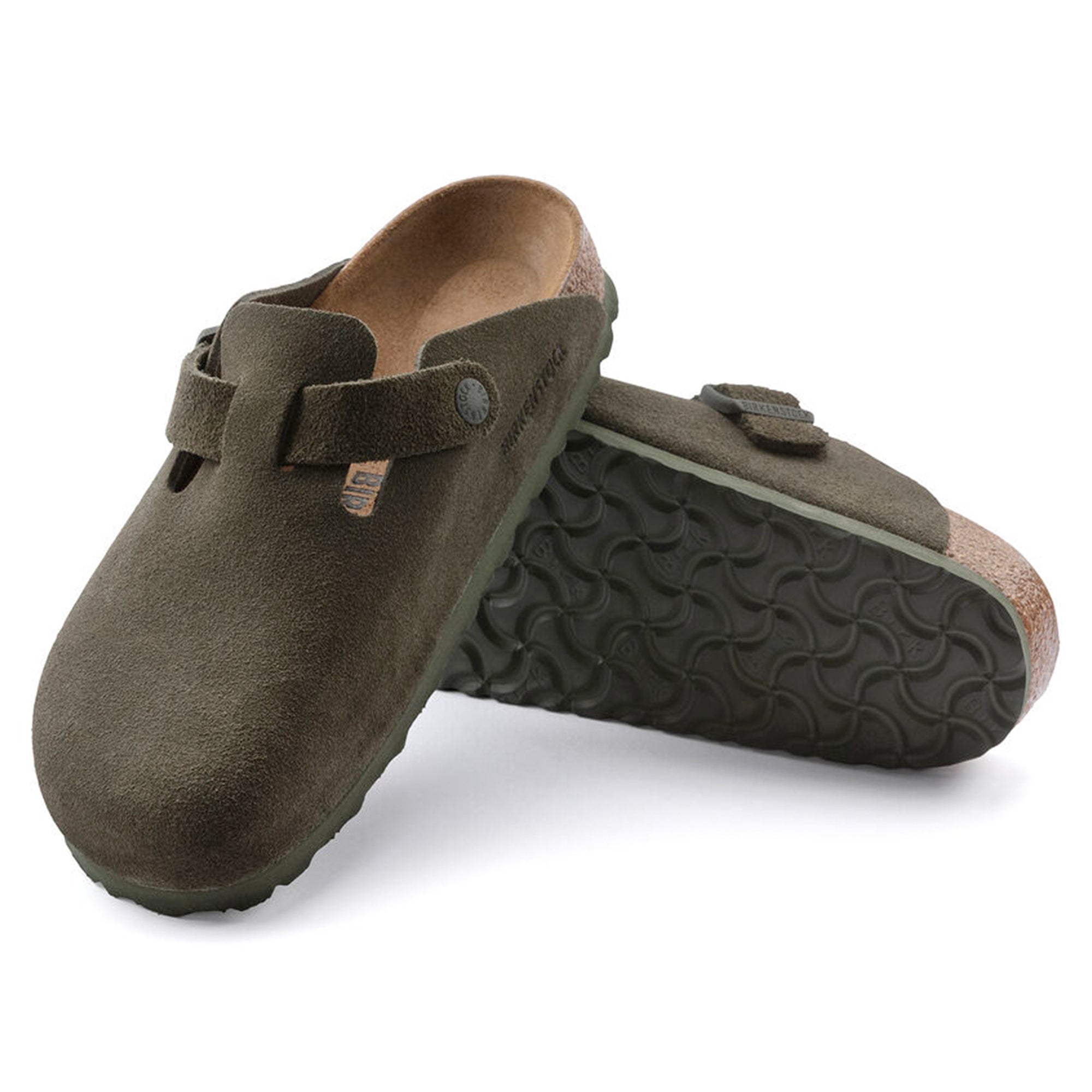 Birkenstock Boston Sandals - Thyme Suede