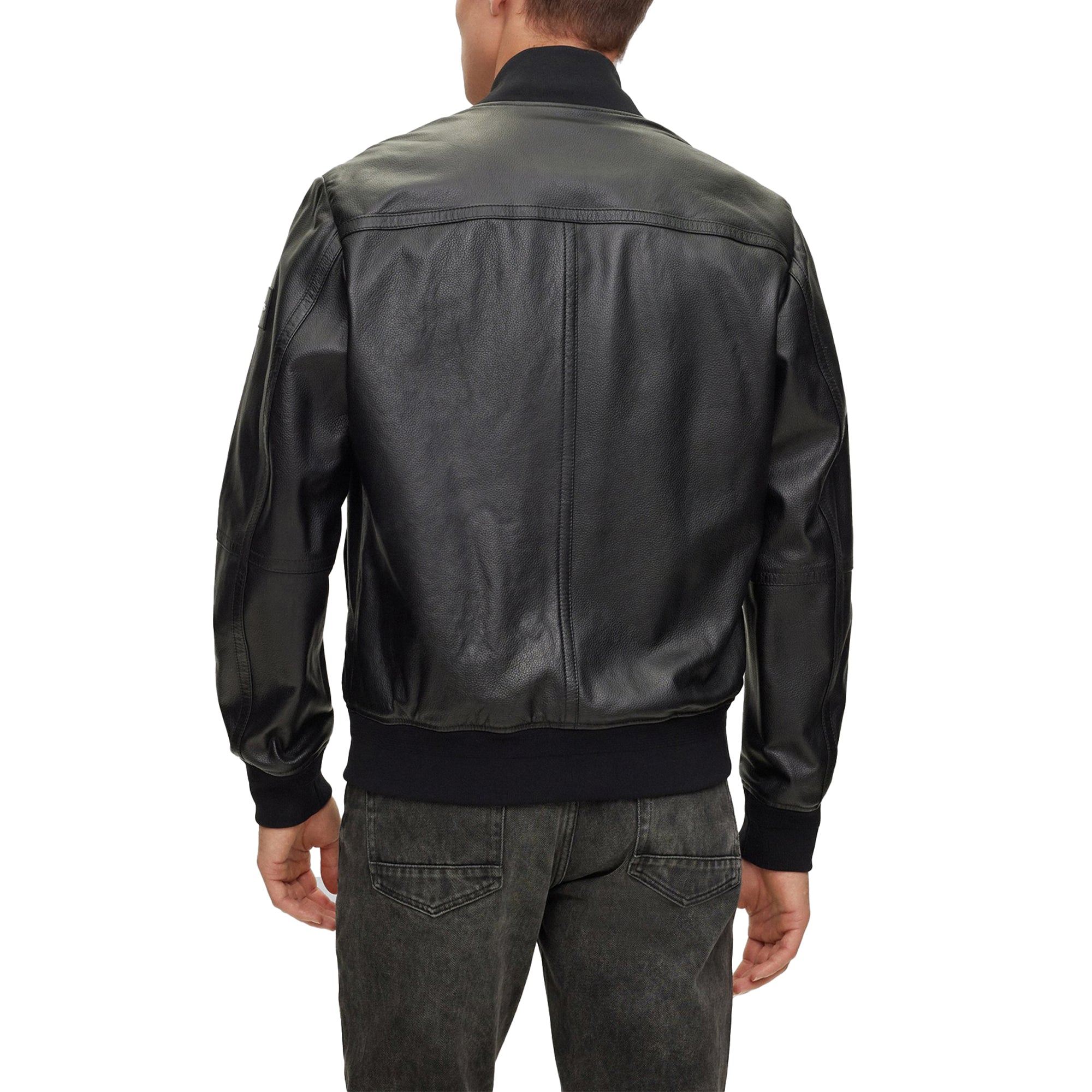 Boss Jogipi Leather Jacket - Black