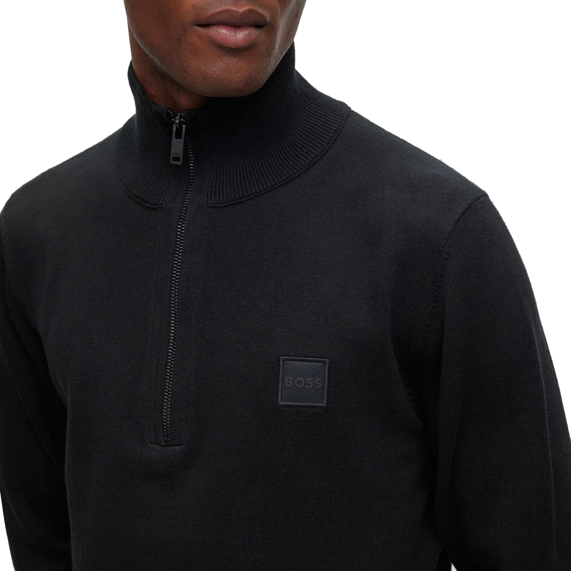 Boss Kanobix 1/4 Zip Knit - Black