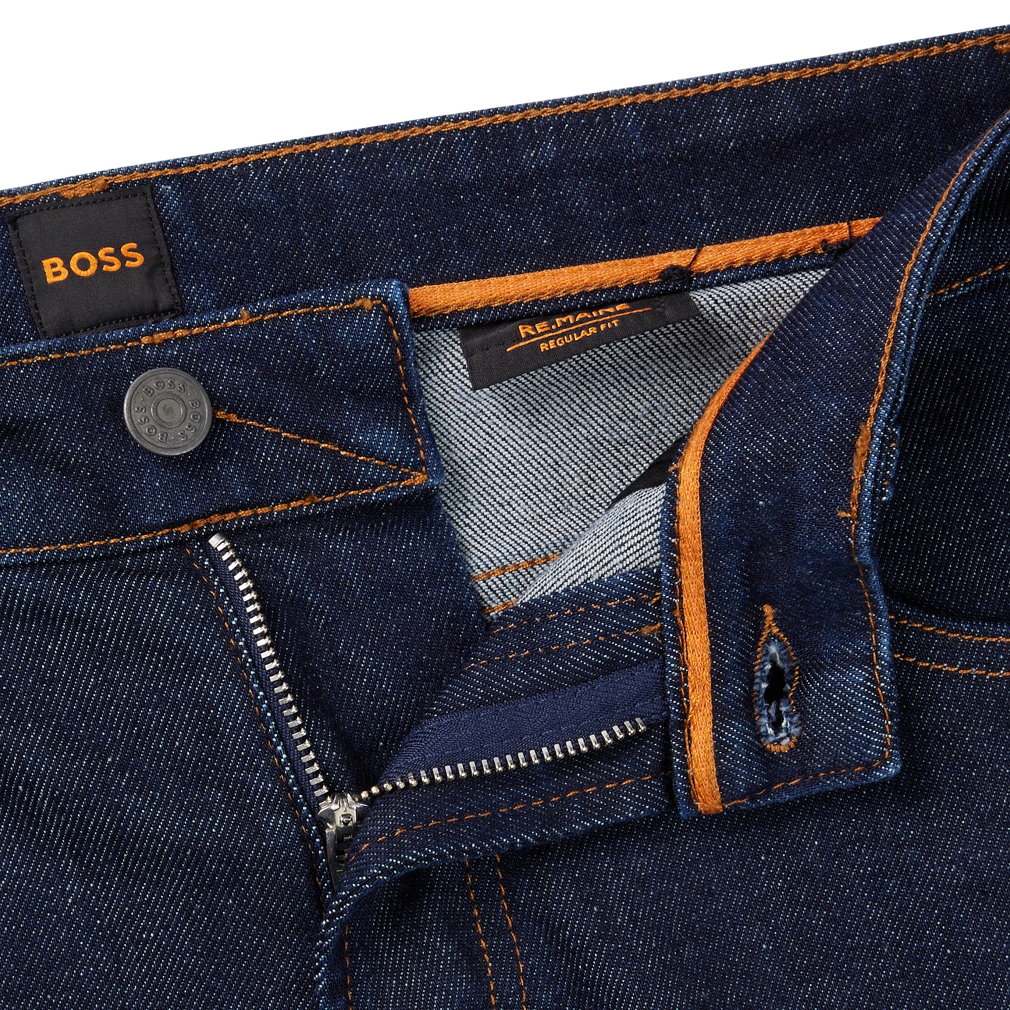 Boss ReMaine Regular Fit Jeans - BC-C Rinse Dark Blue