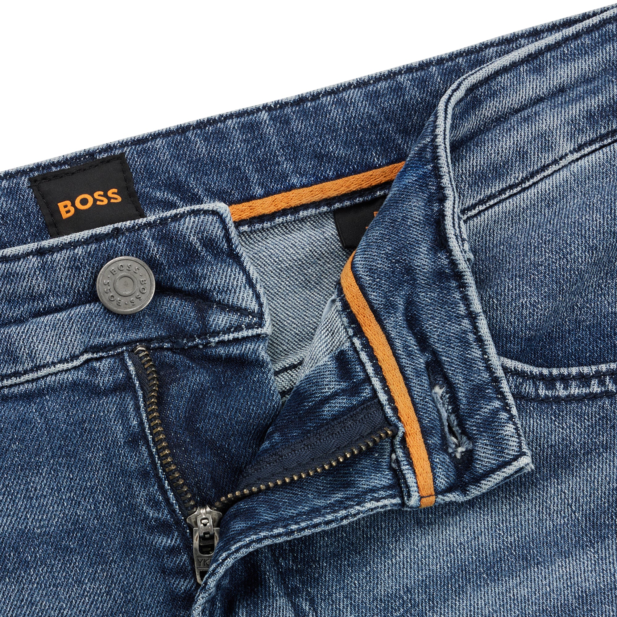 Boss ReMaine Regular Fit Jeans - Compass Mid Blue Stretch