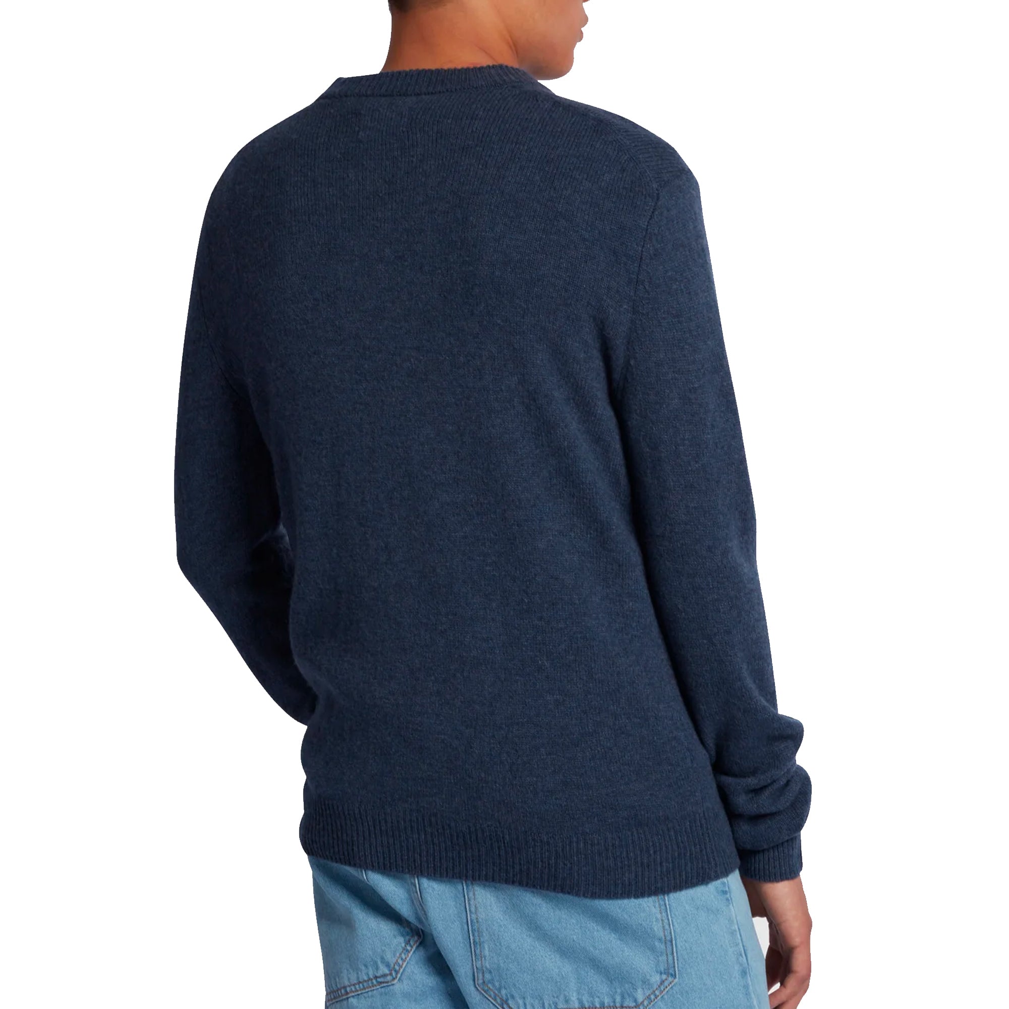 Farah Birchall Lambswool Crew Sweater - Sailor Blue