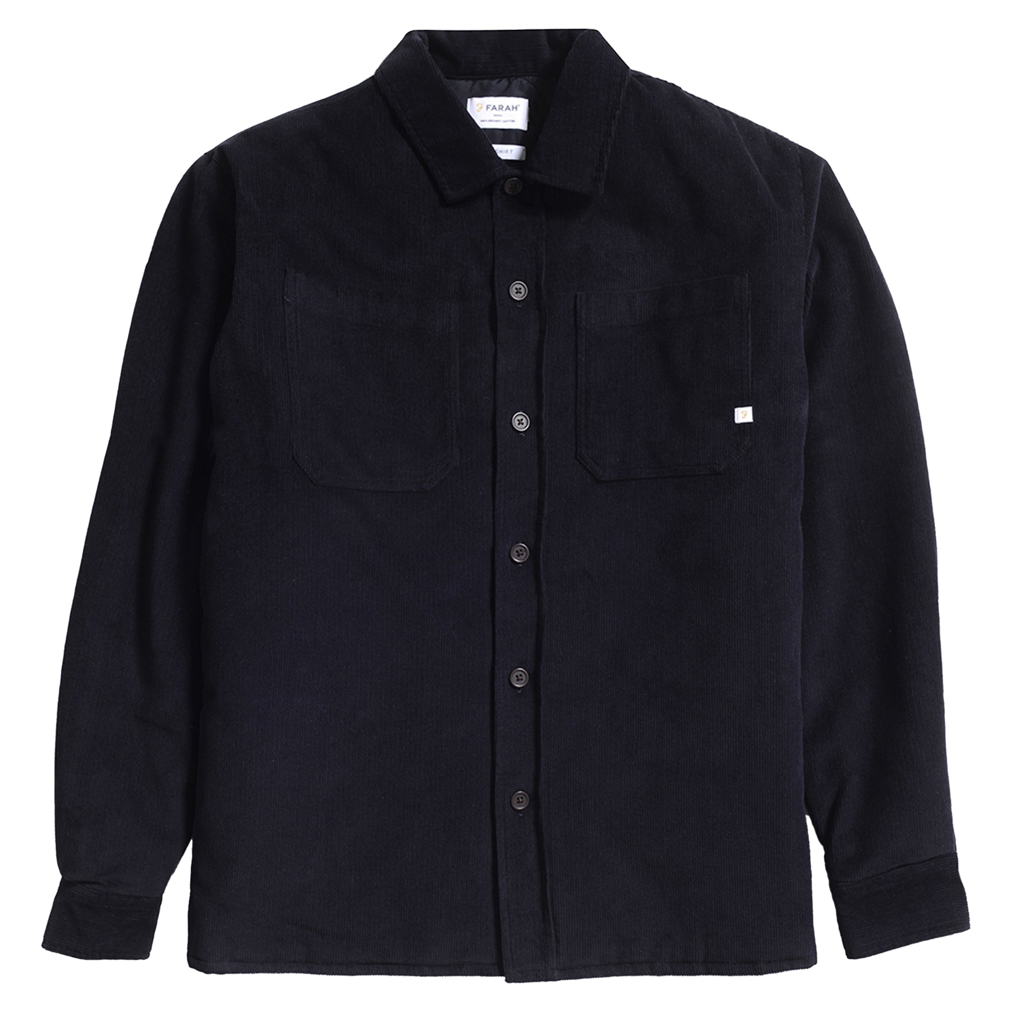 Farah Hunter Quilted Corduroy Overshirt - True Navy