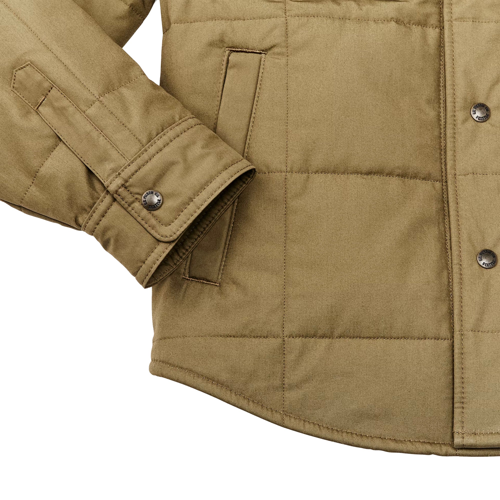 Filson Cover Cloth Quilted Jac-Shirt - Olive Drab