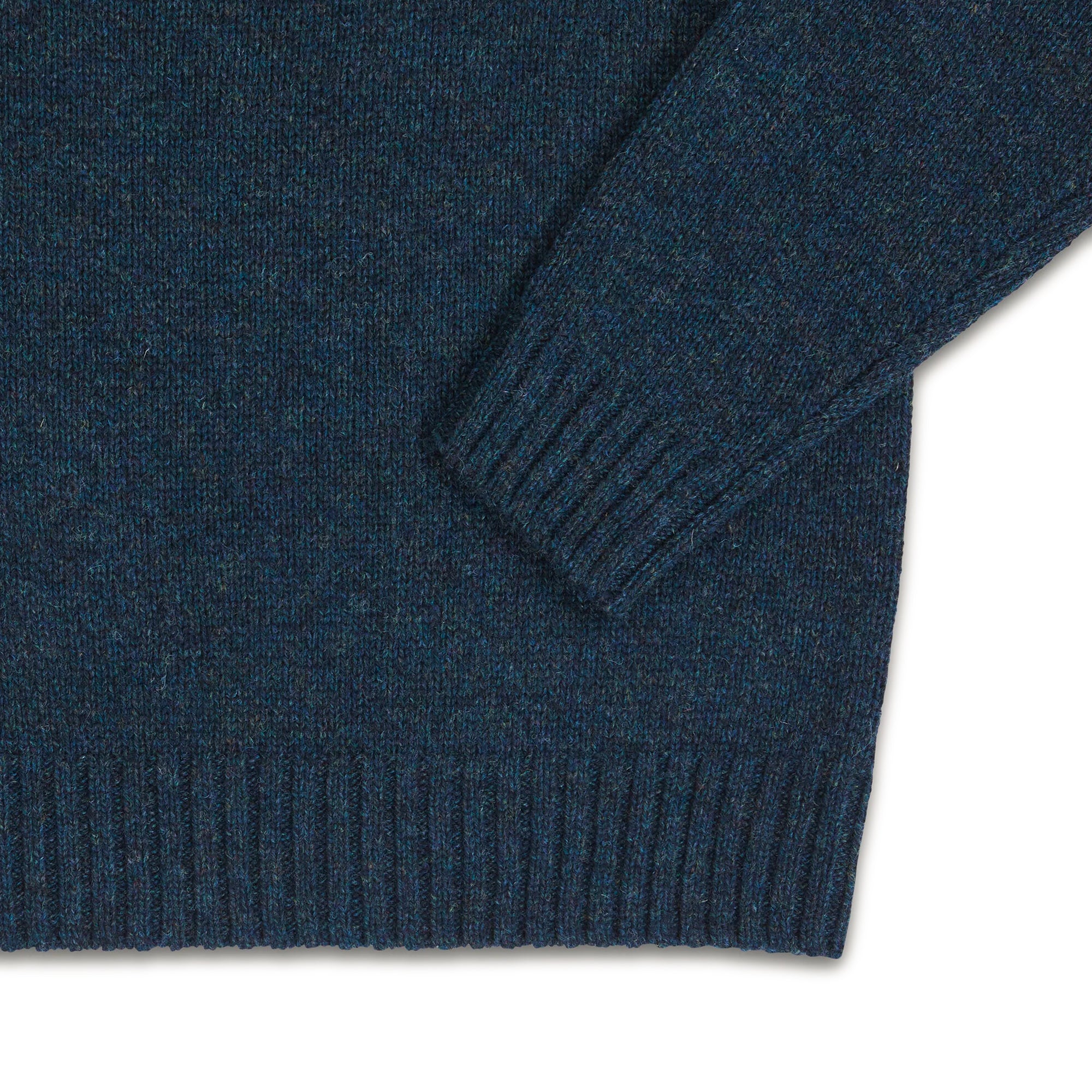 Filson Kintyre Irish Wool Five Gauge Sweater - Blue / Green Melange