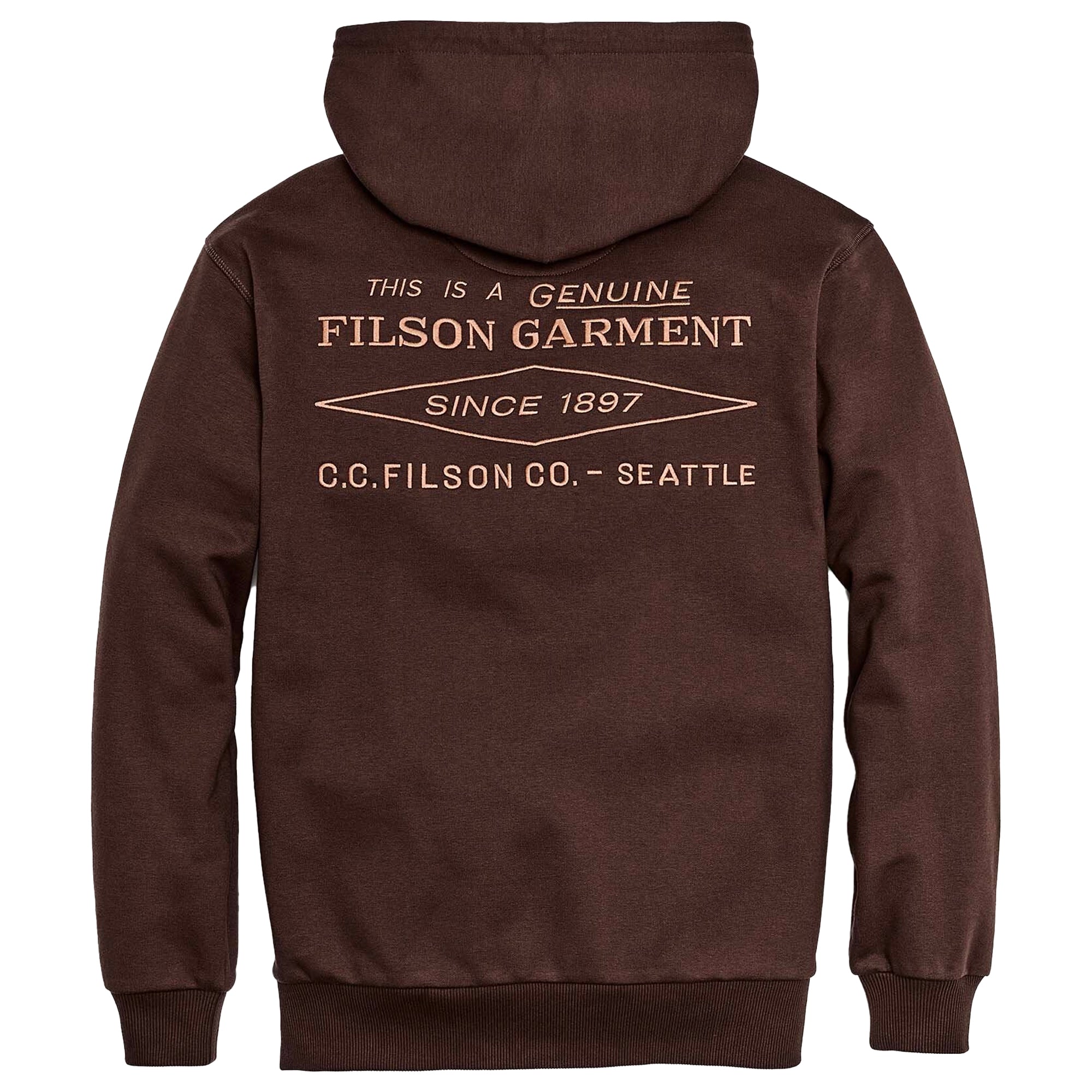 Filson Prospector Embroidered Hoodie - Brown Diamond