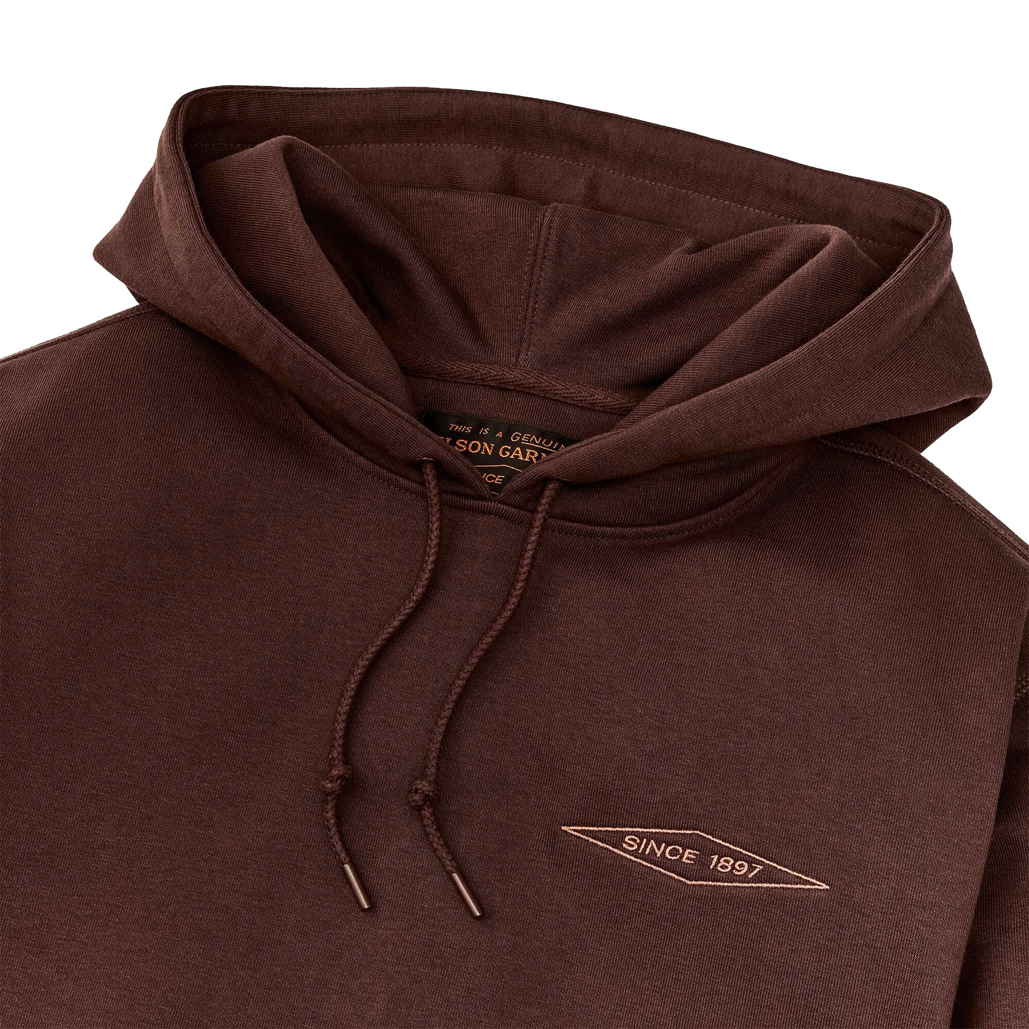 Filson Prospector Embroidered Hoodie - Brown Diamond