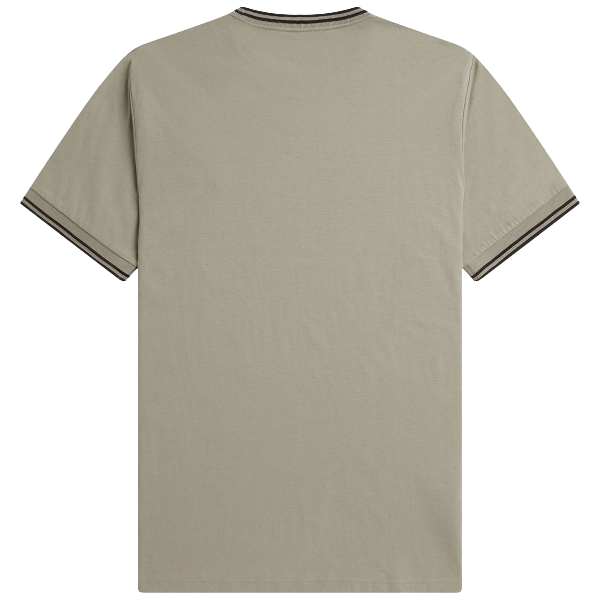 Fred Perry Twin Tipped T-Shirt - Warm Grey/Brick