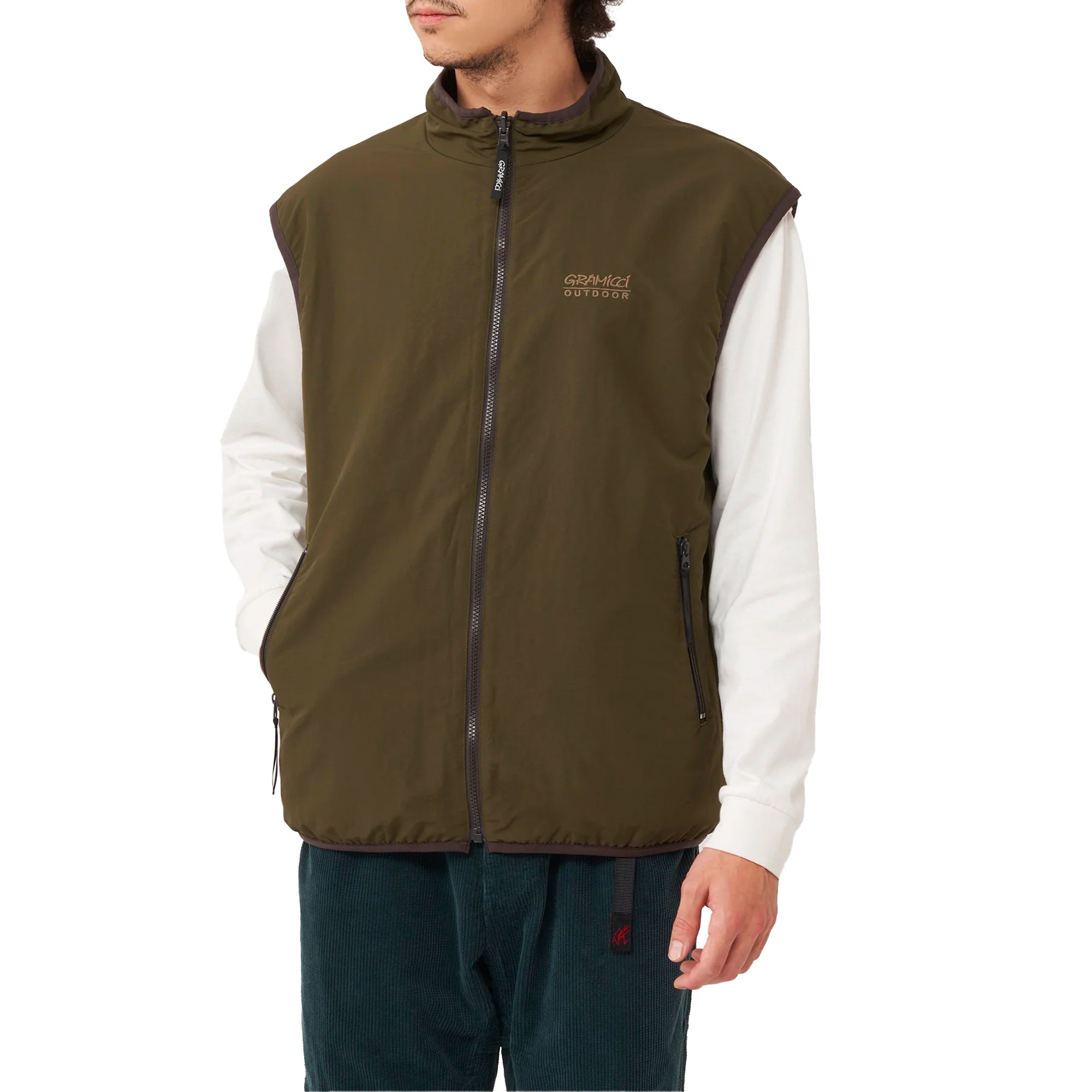 Gramicci Reversible Fleece Vest - Leaf Camo