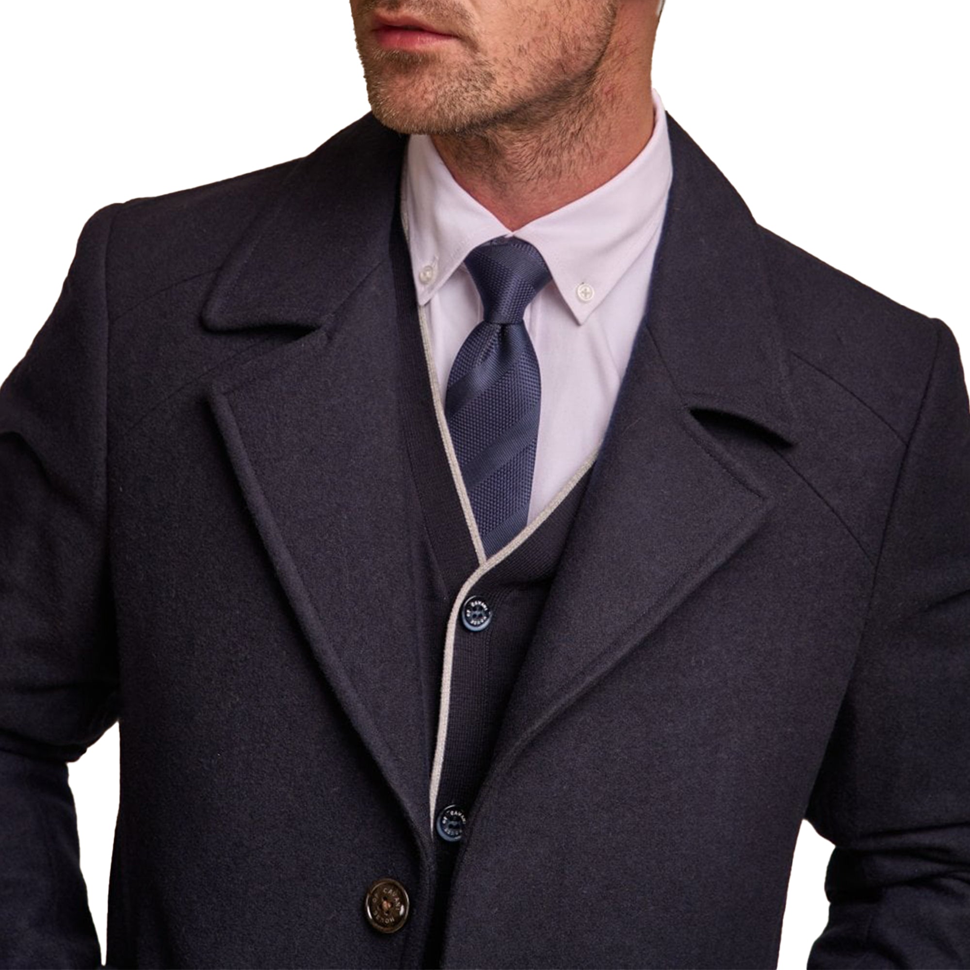 House of Cavani Marcus Coat - Navy