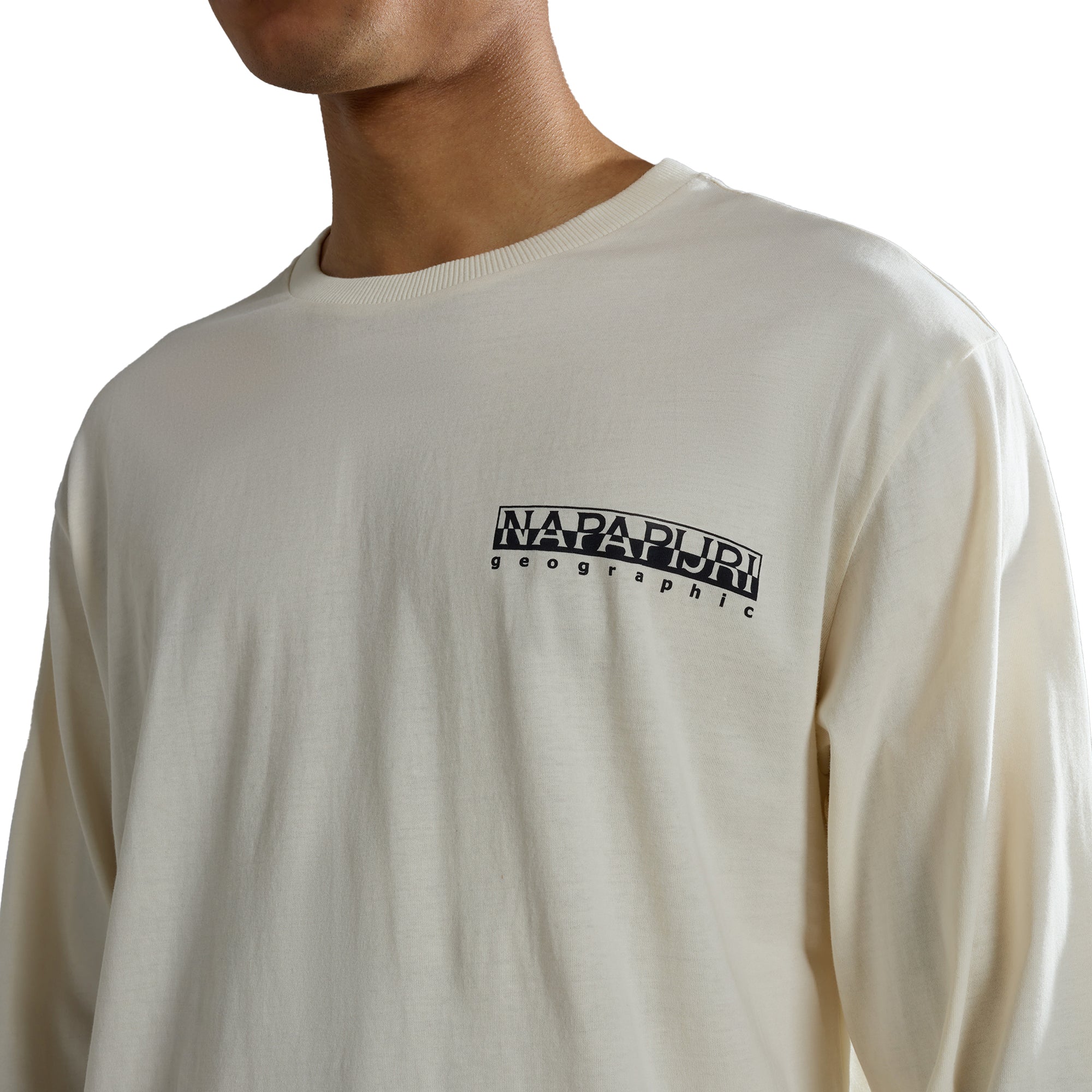 Napapijri S-Telemark Long Sleeve T-Shirt - White Whisper