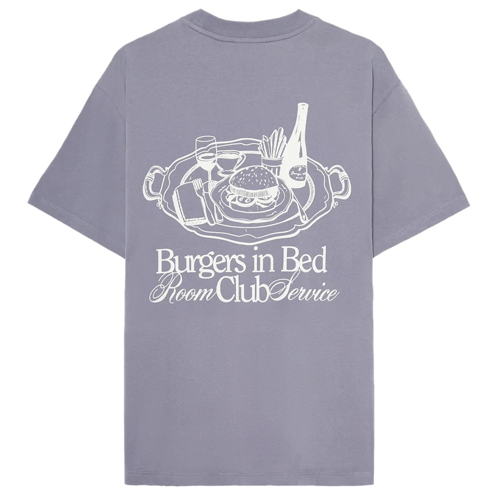 Pompeii Brand Burgers In Bed Graphic T-Shirt - Steel Grey
