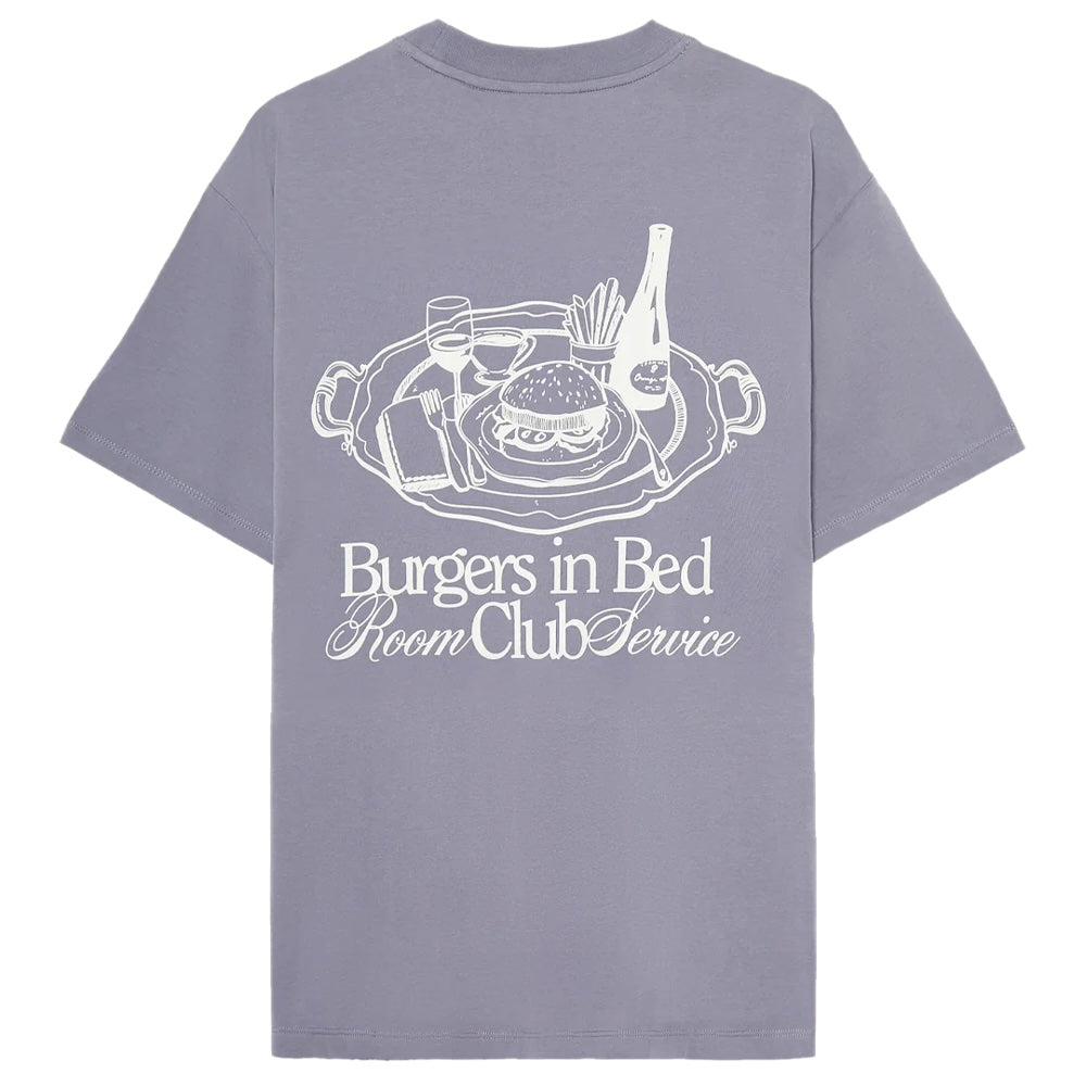 Pompeii Brand Burgers In Bed Graphic T-Shirt - Steel Grey
