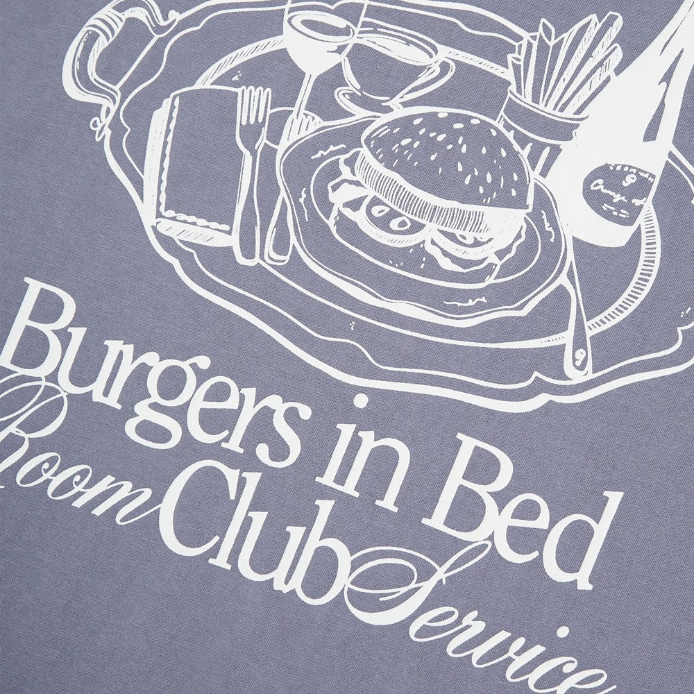Pompeii Brand Burgers In Bed Graphic T-Shirt - Steel Grey
