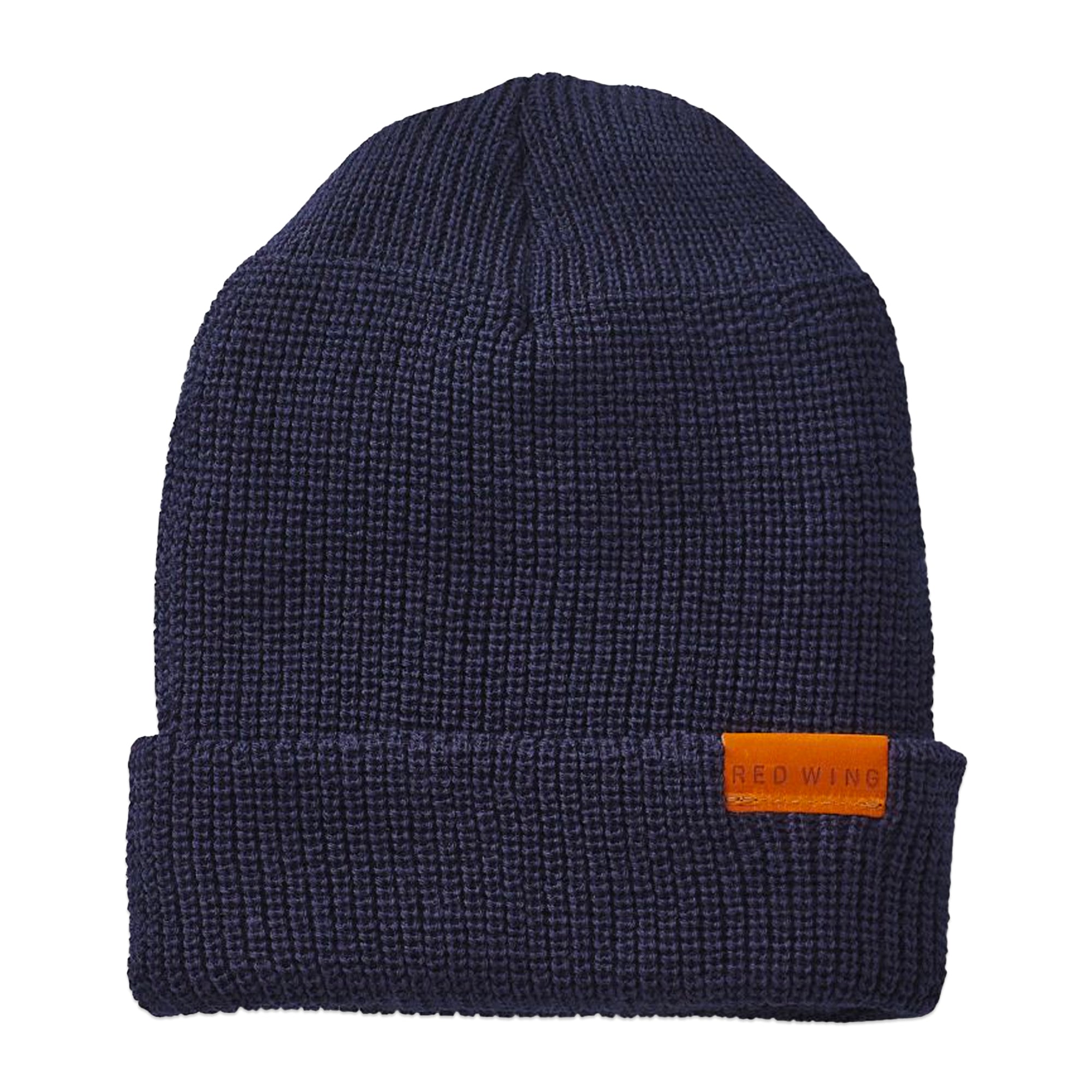 Red Wing Merino Wool Knit Beanie Hat - Navy