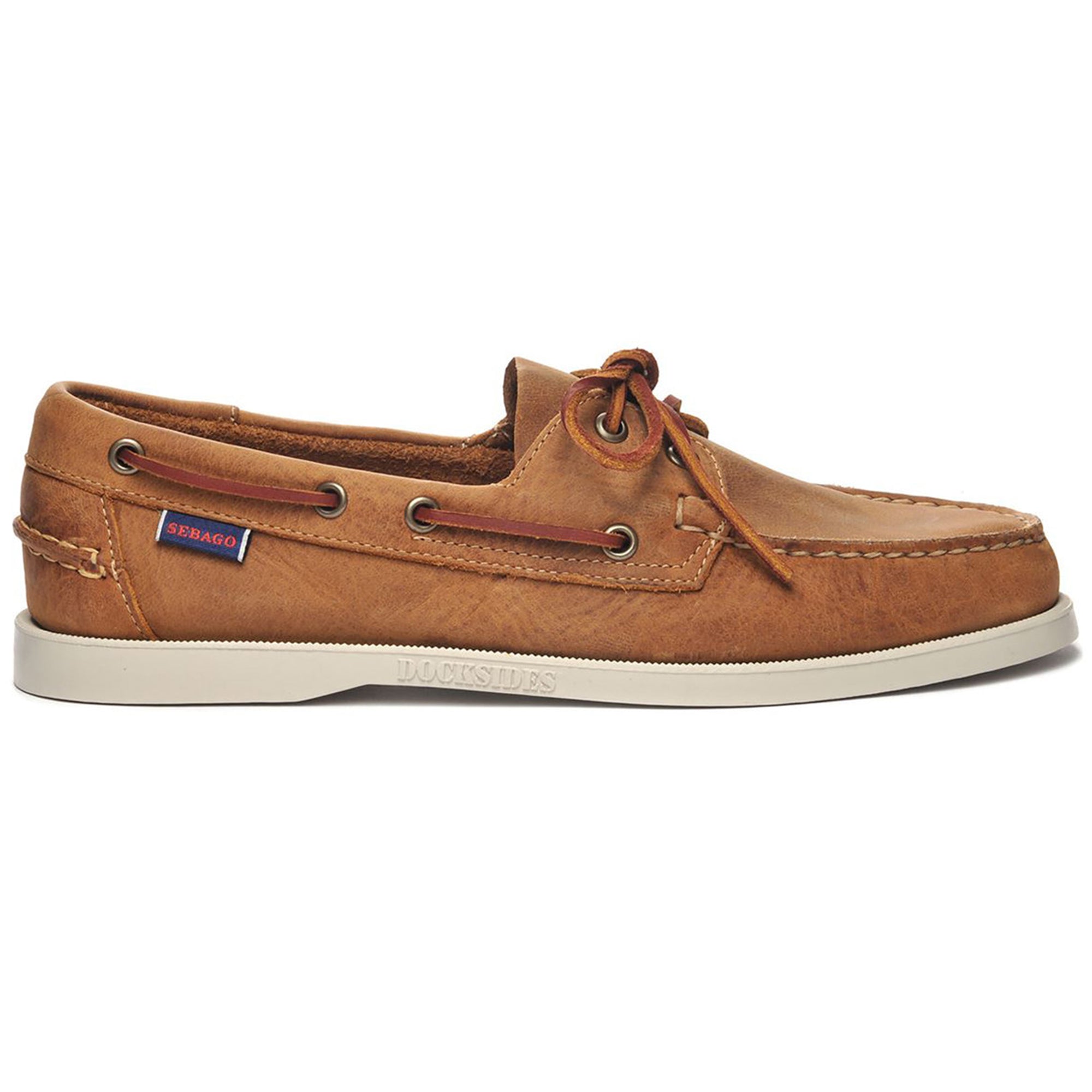 Sebago Docksides Portland Crazy Horse Leather Shoes - Tan