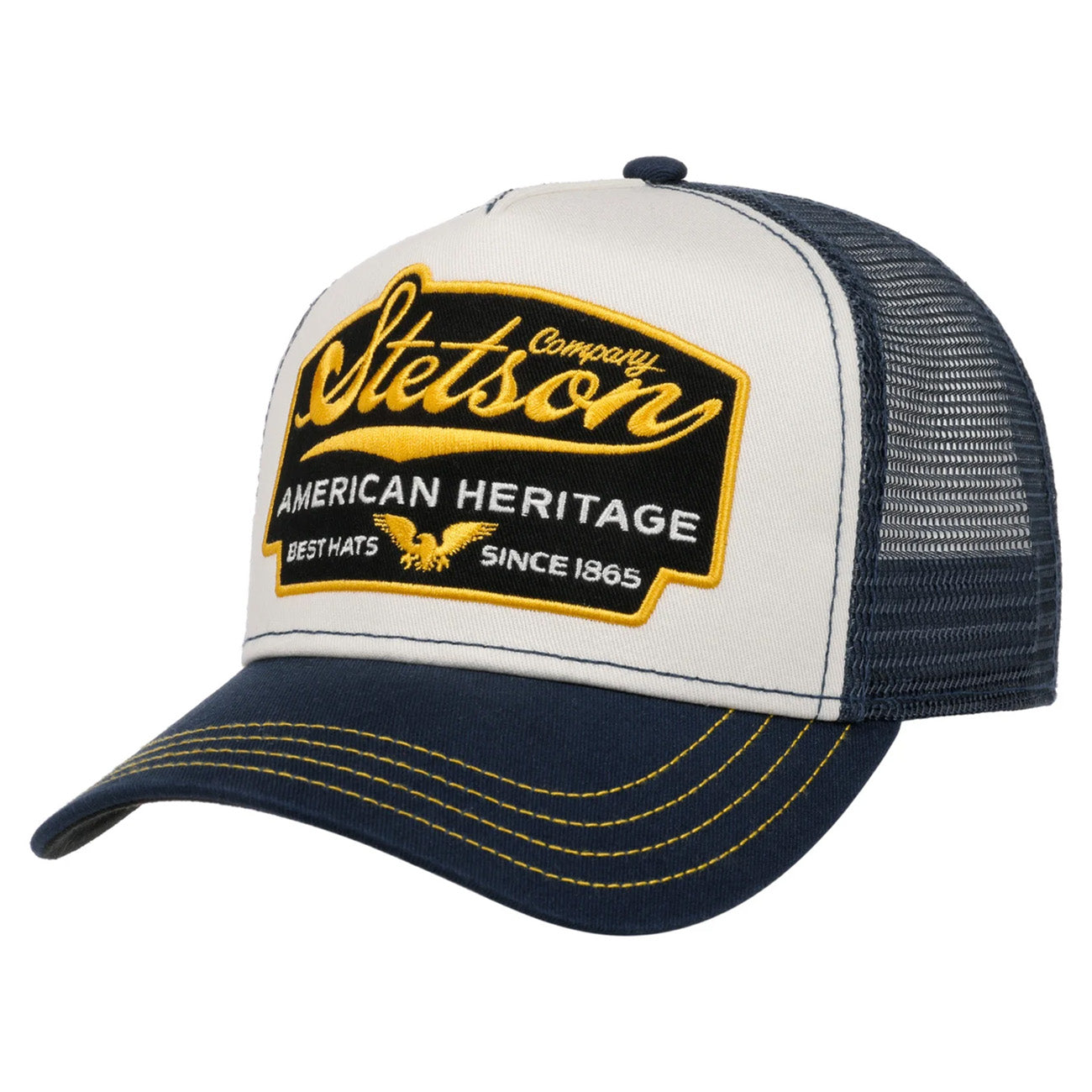 Stetson American Heritage Trucker Cap - Blue/White