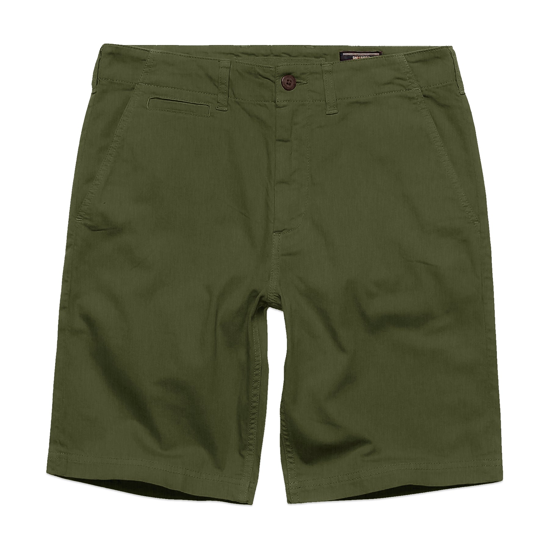 Superdry Vintage Officer Chino Shorts - Olive Khaki