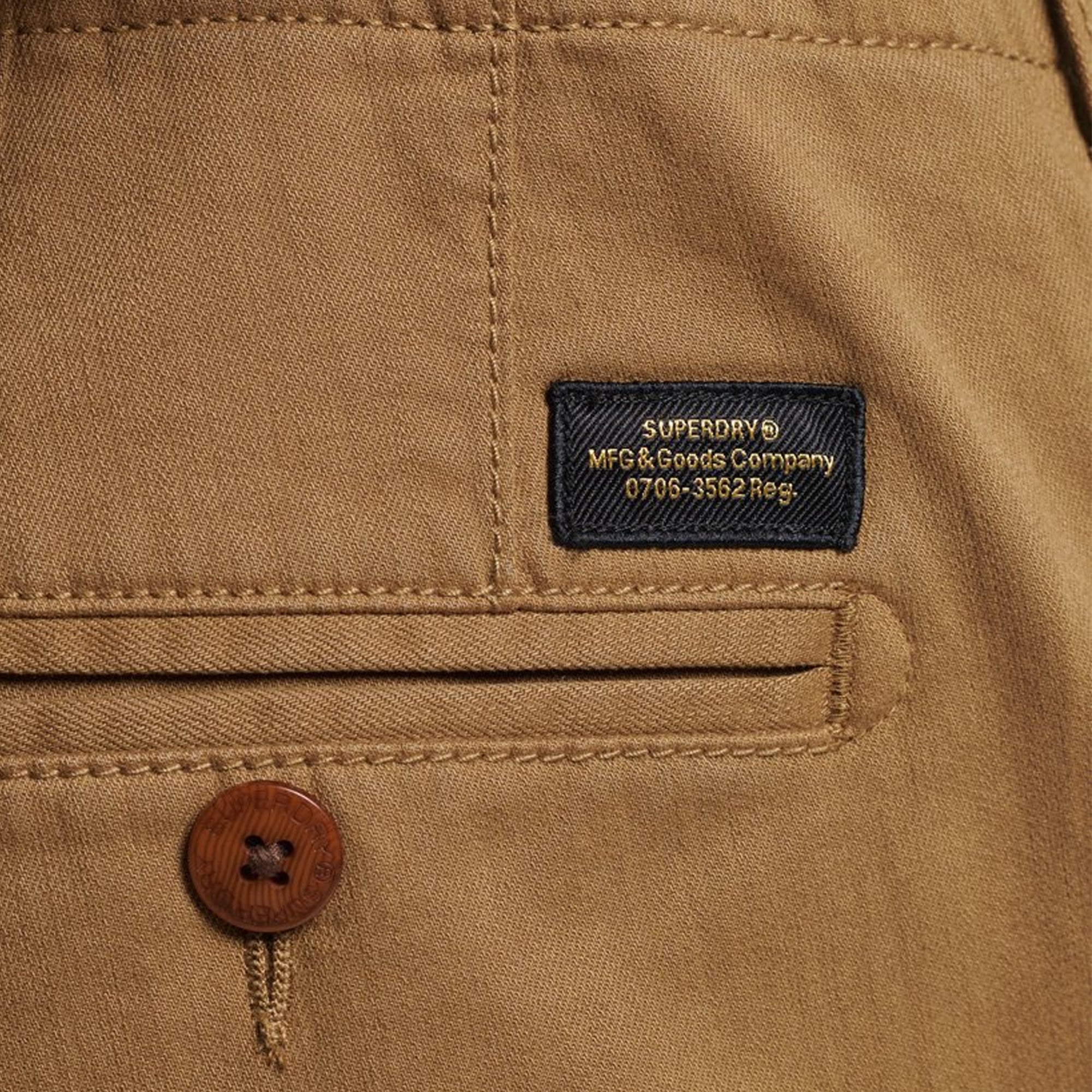 Superdry Vintage Officer Chino Shorts - Sandstone