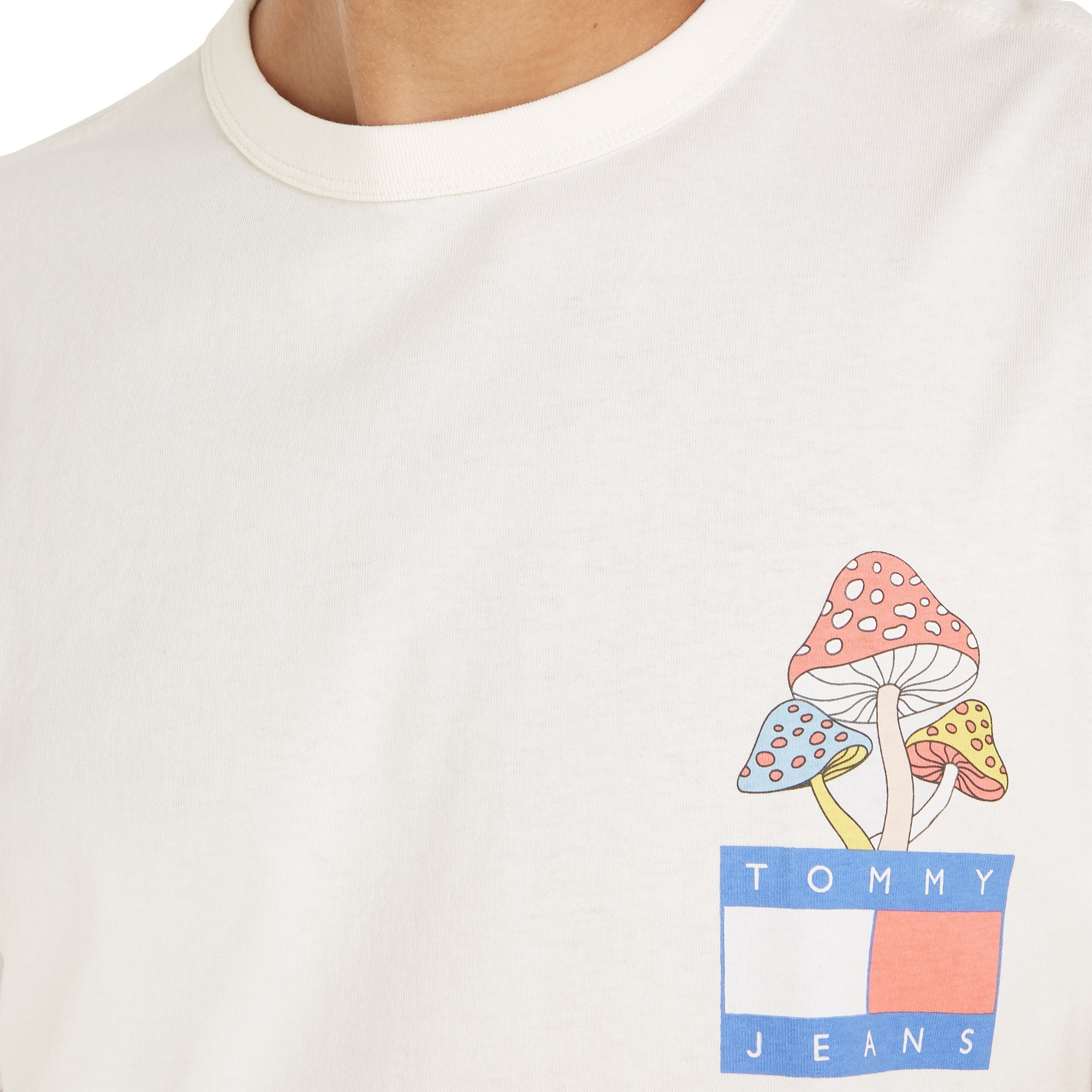 Tommy Jeans Mushrooms Graphic T-Shirt - Ancient White