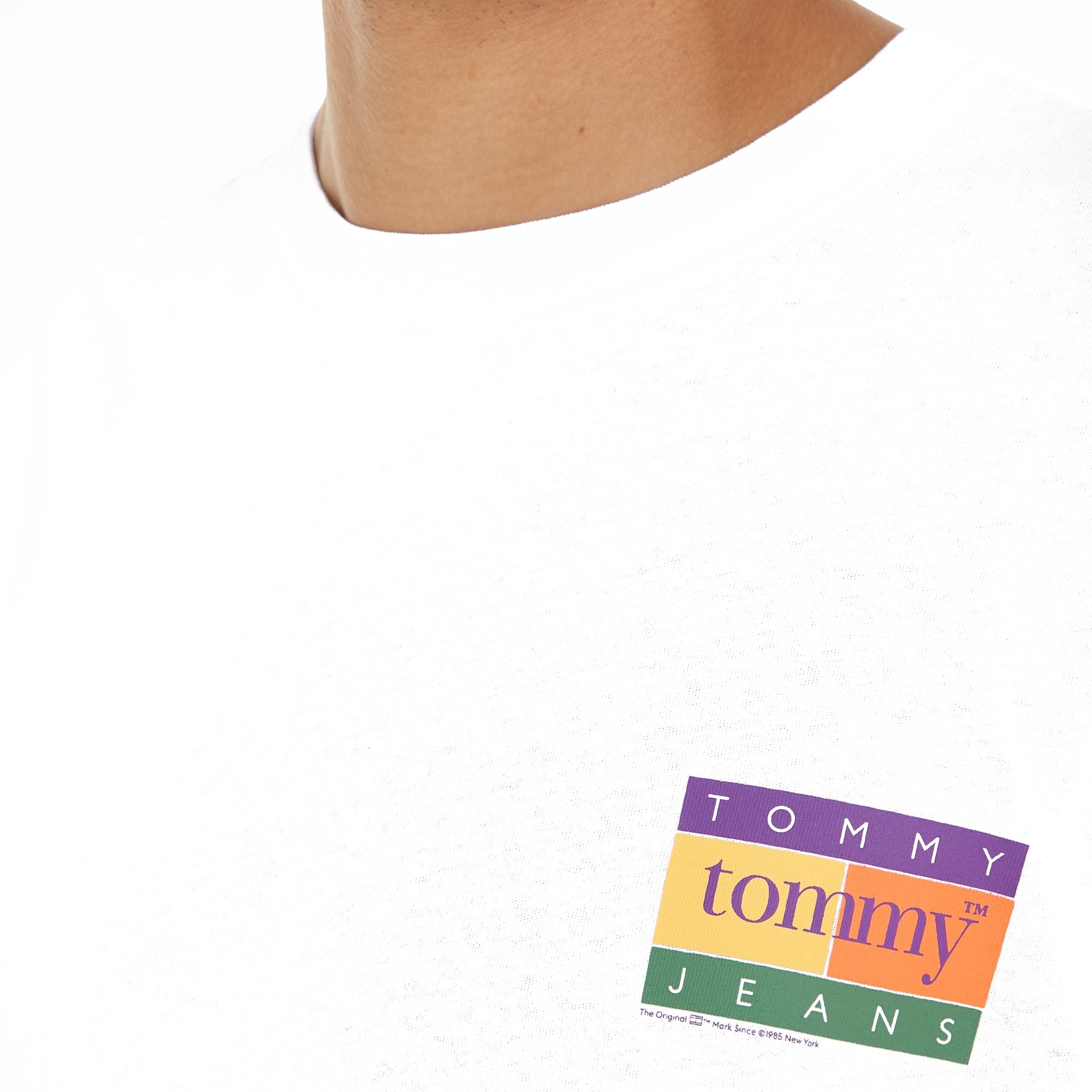 Tommy Jeans Regular Summer Flag T-Shirt - White