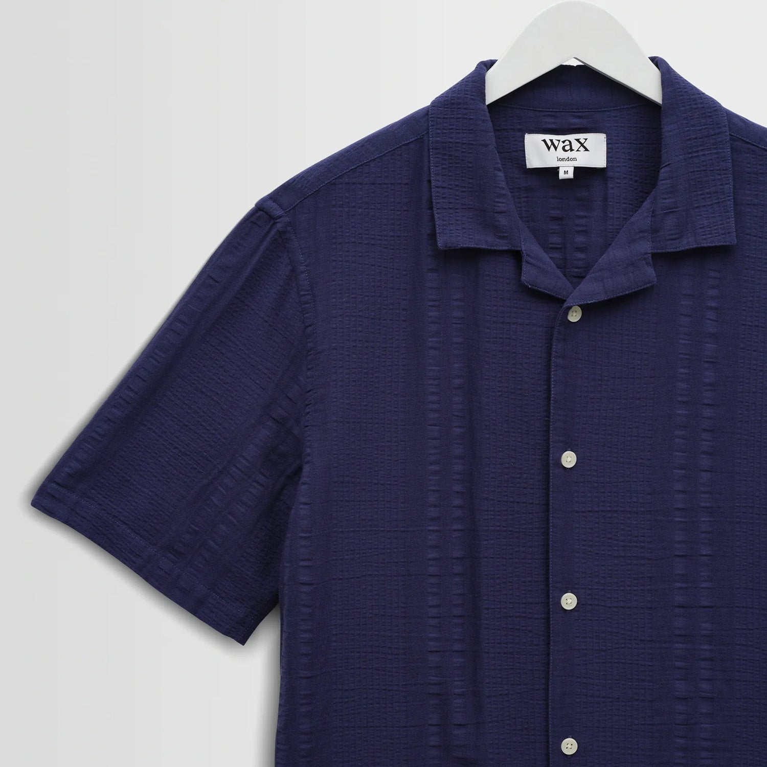 Wax London Didcot Double Weave Seersucker Short Sleeve Shirt