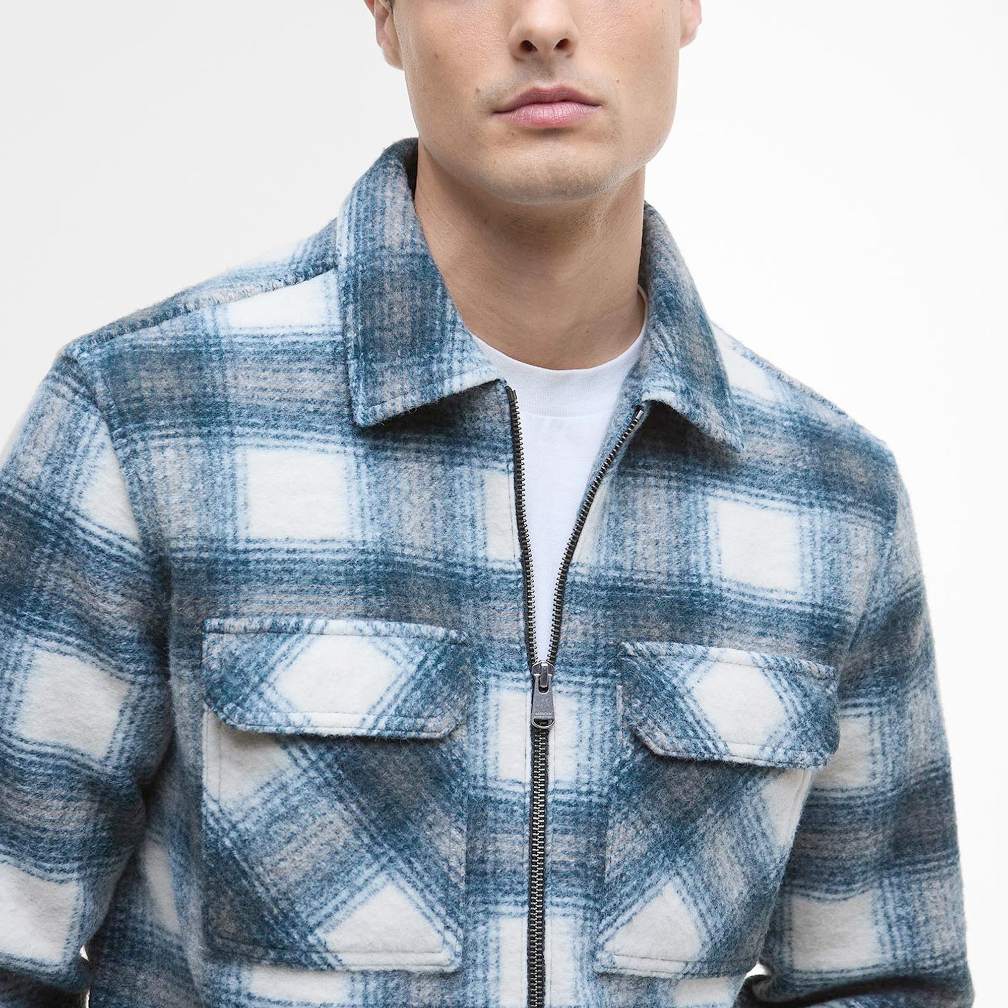 Barbour International Clayton Fleece Check Overshirt