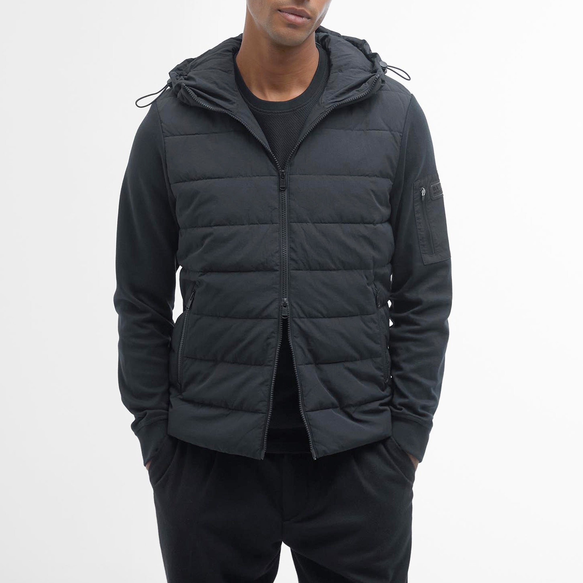 Barbour International Stanley Hooded Quilted Sweatshirt