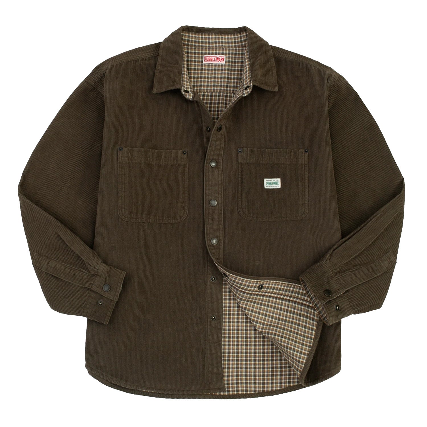 Dubbleware Lined Snap Corduroy Overshirt