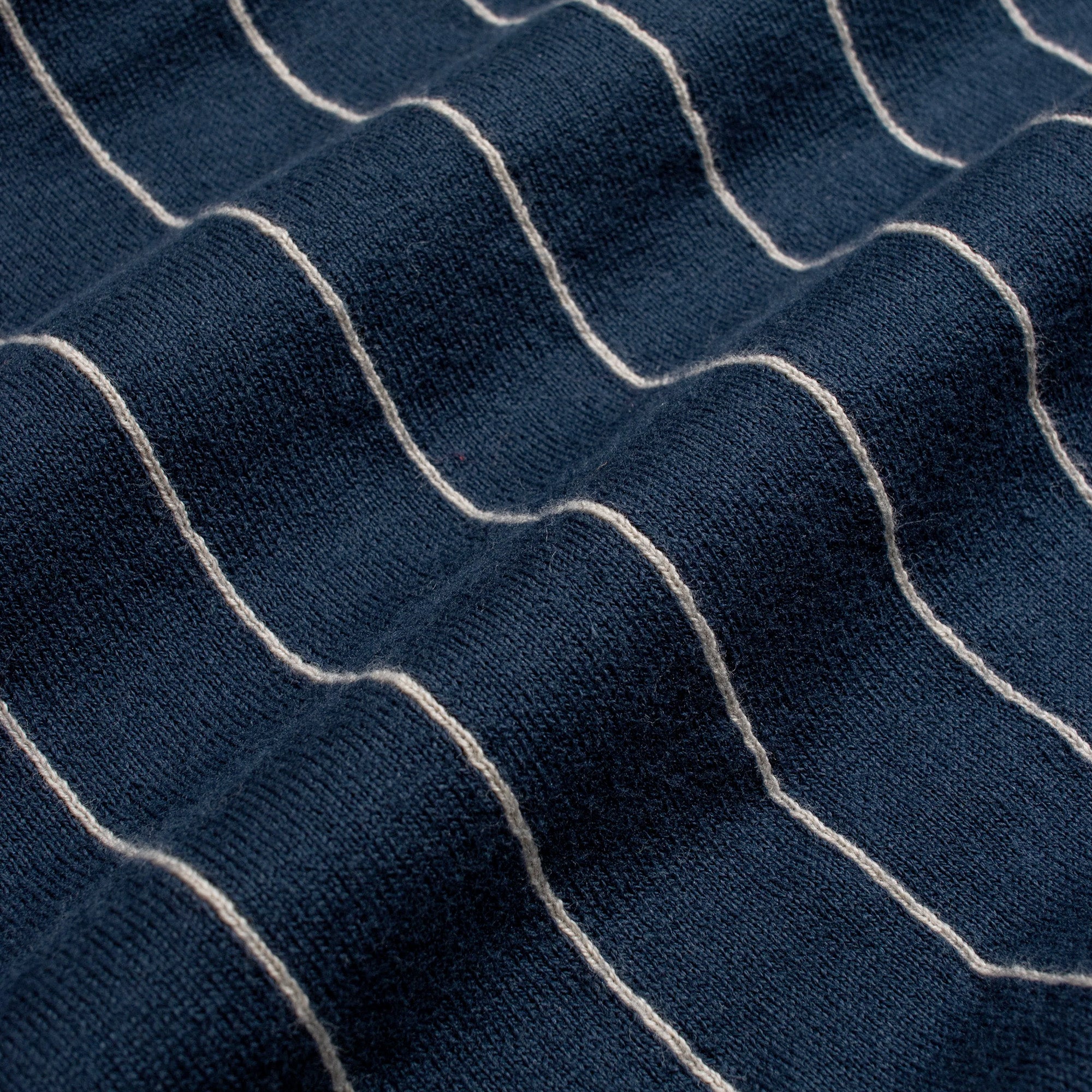 Far Afield Benny Knitted Pinstripe Polo