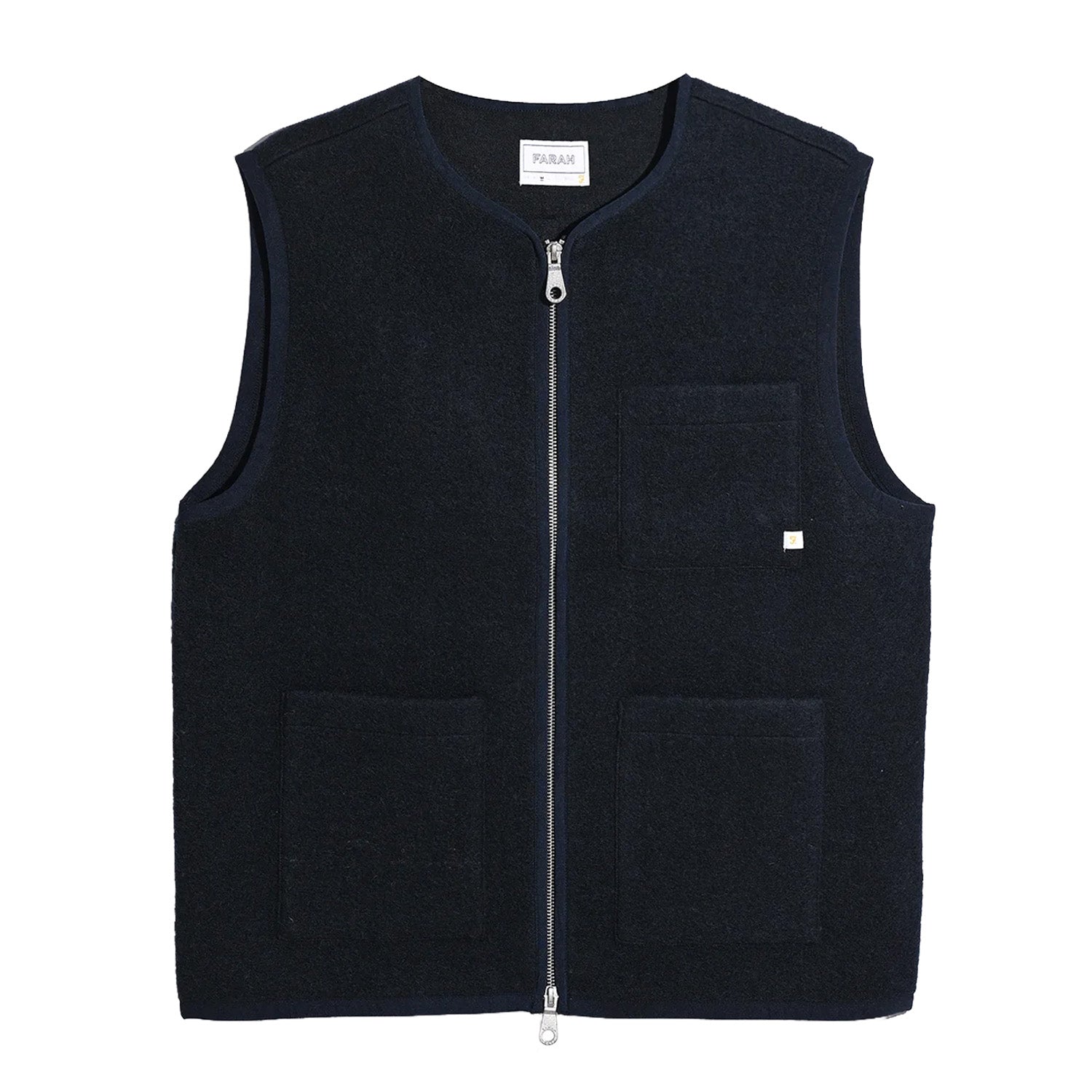 Farah Myles Crew Neck Zip Gilet