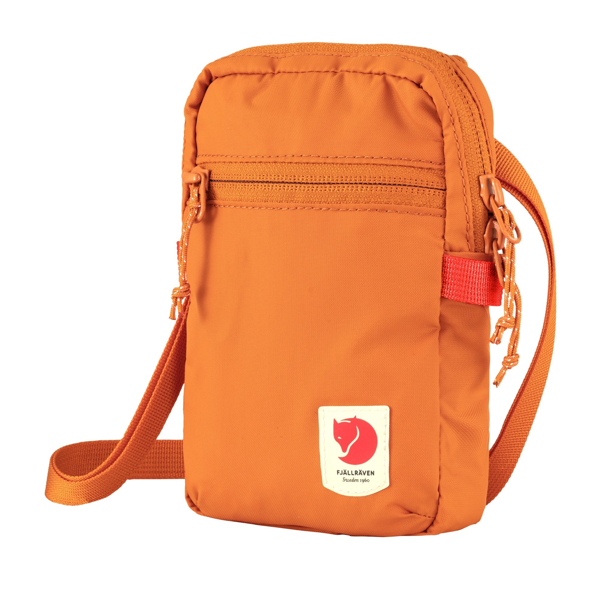 Front view of Fjallraven High Coast Pocket Bag for Men in Patina Sunset Orange