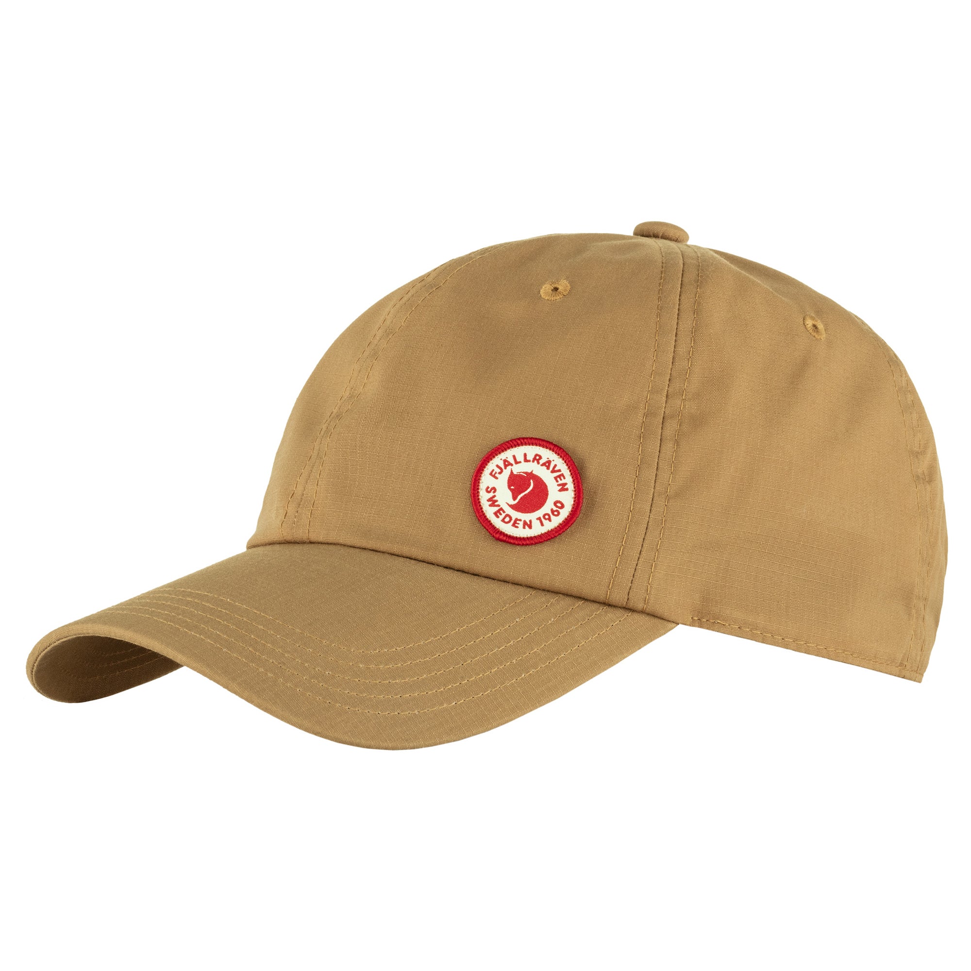 Front view of Fjallraven Logo Cap for Men in Buckwheat Brown