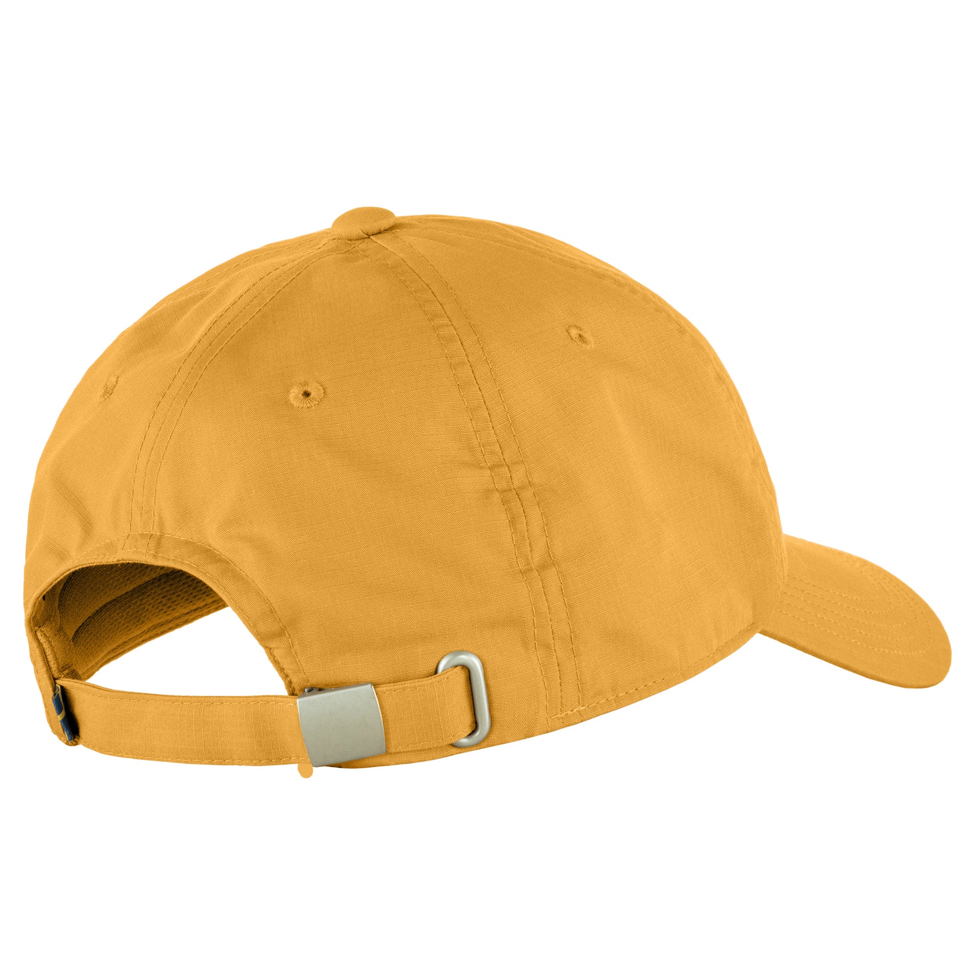 Rear view of Fjallraven Logo Cap for Men in Mustard Yellow